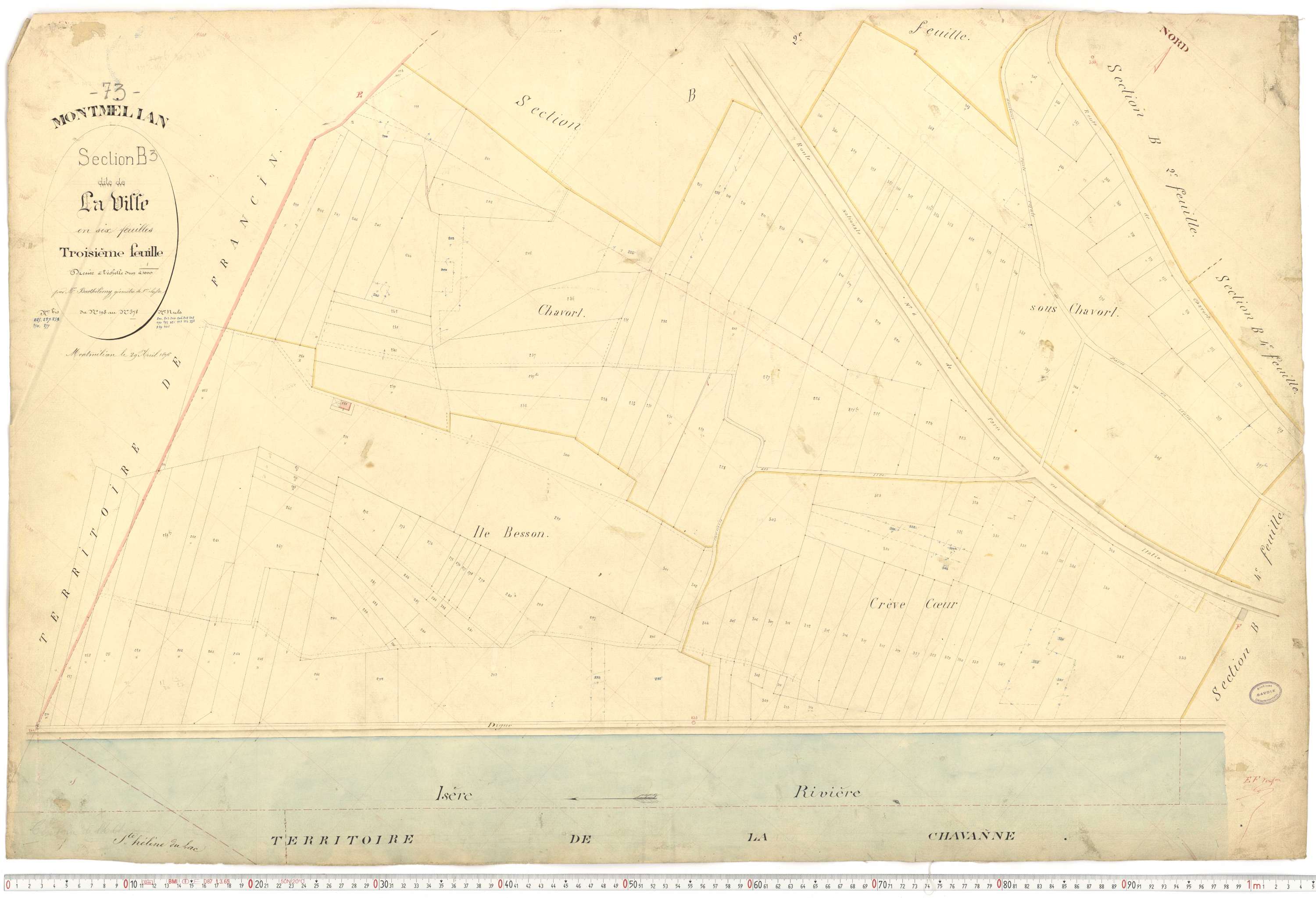 Montmélian - Cadastre français (1876).