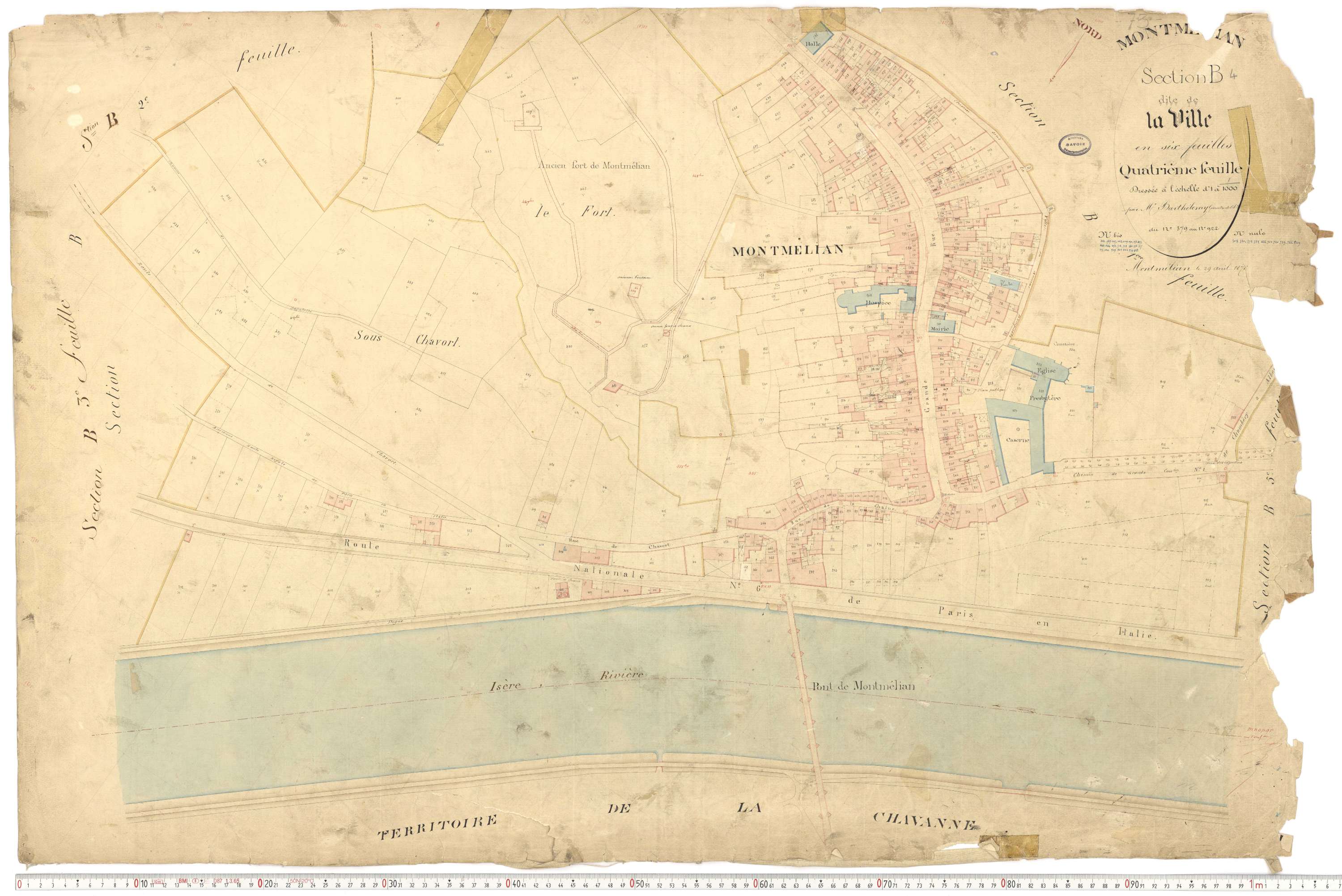 Montmélian - Cadastre français (1876).