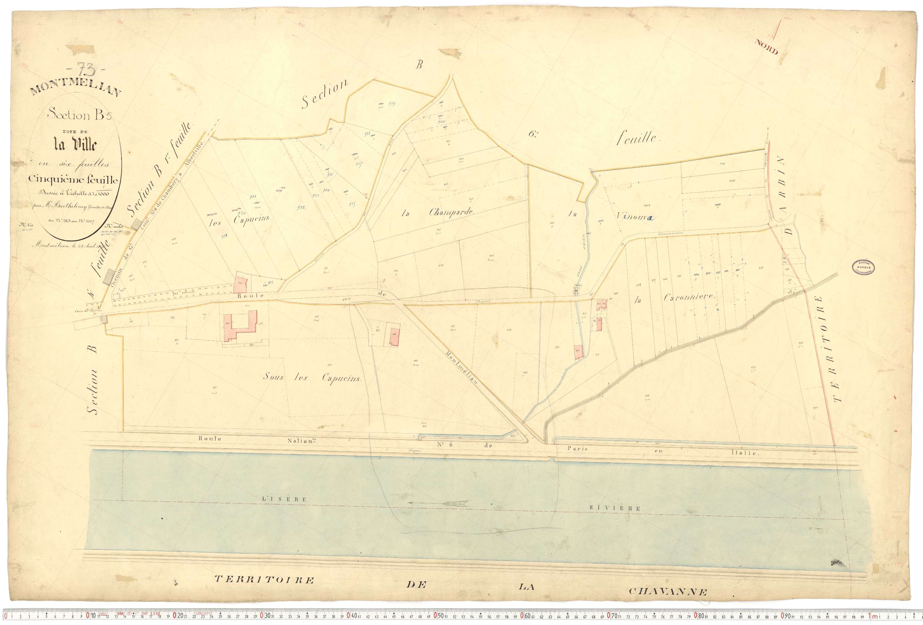 Montmélian - Cadastre français (1876).