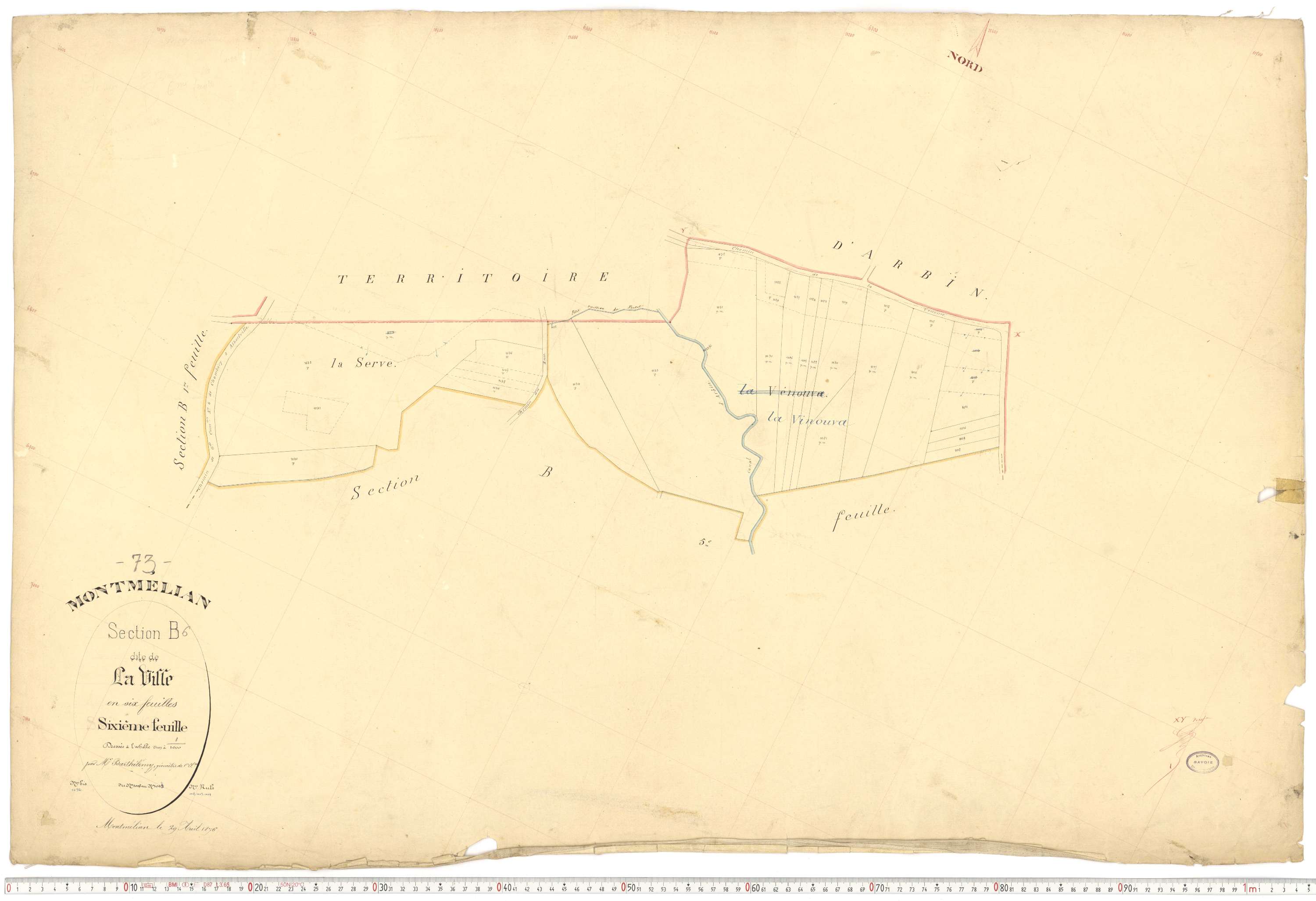 Montmélian - Cadastre français (1876).
