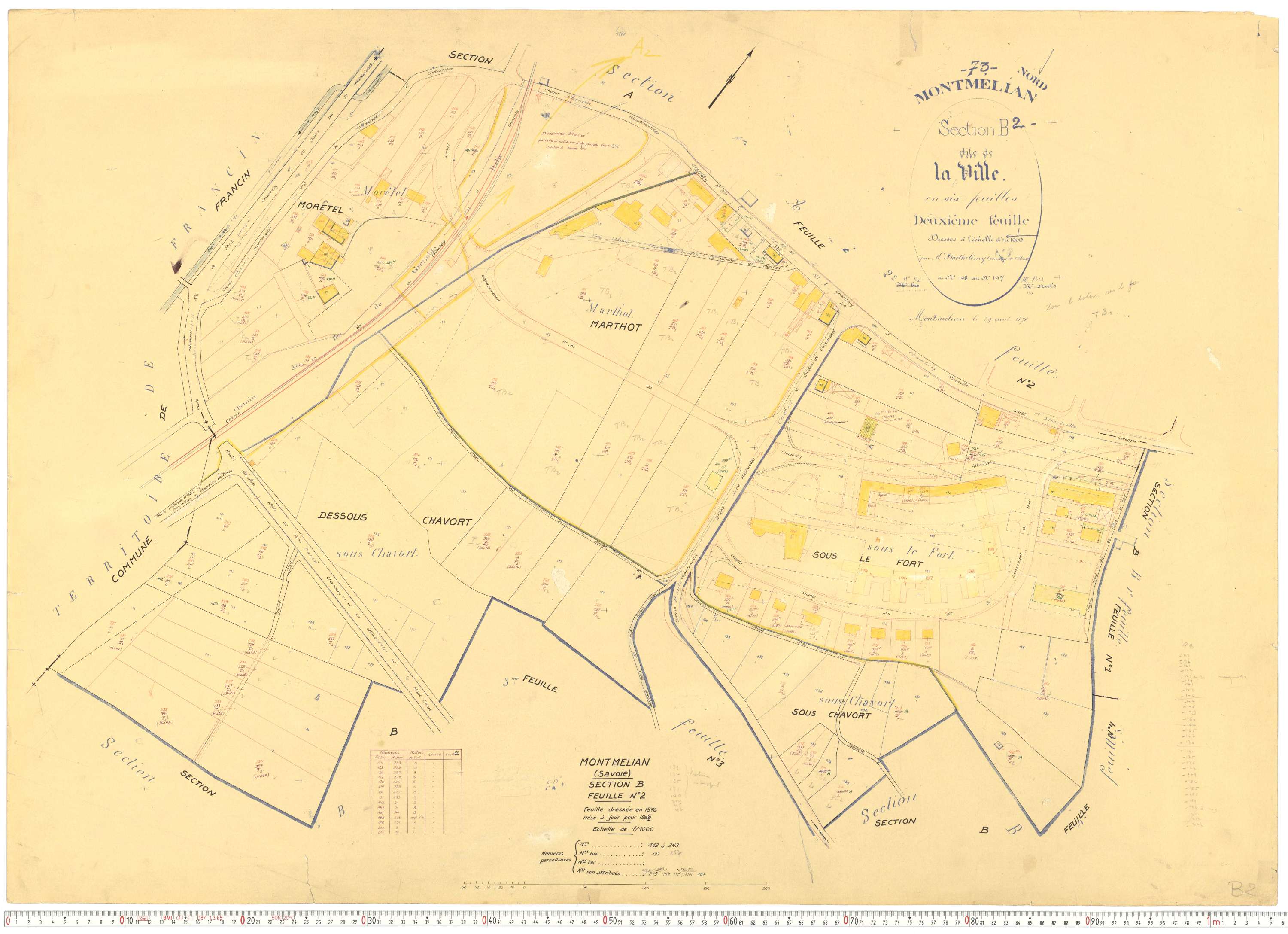 Montmélian - Cadastre rénové, version de travail (1961).