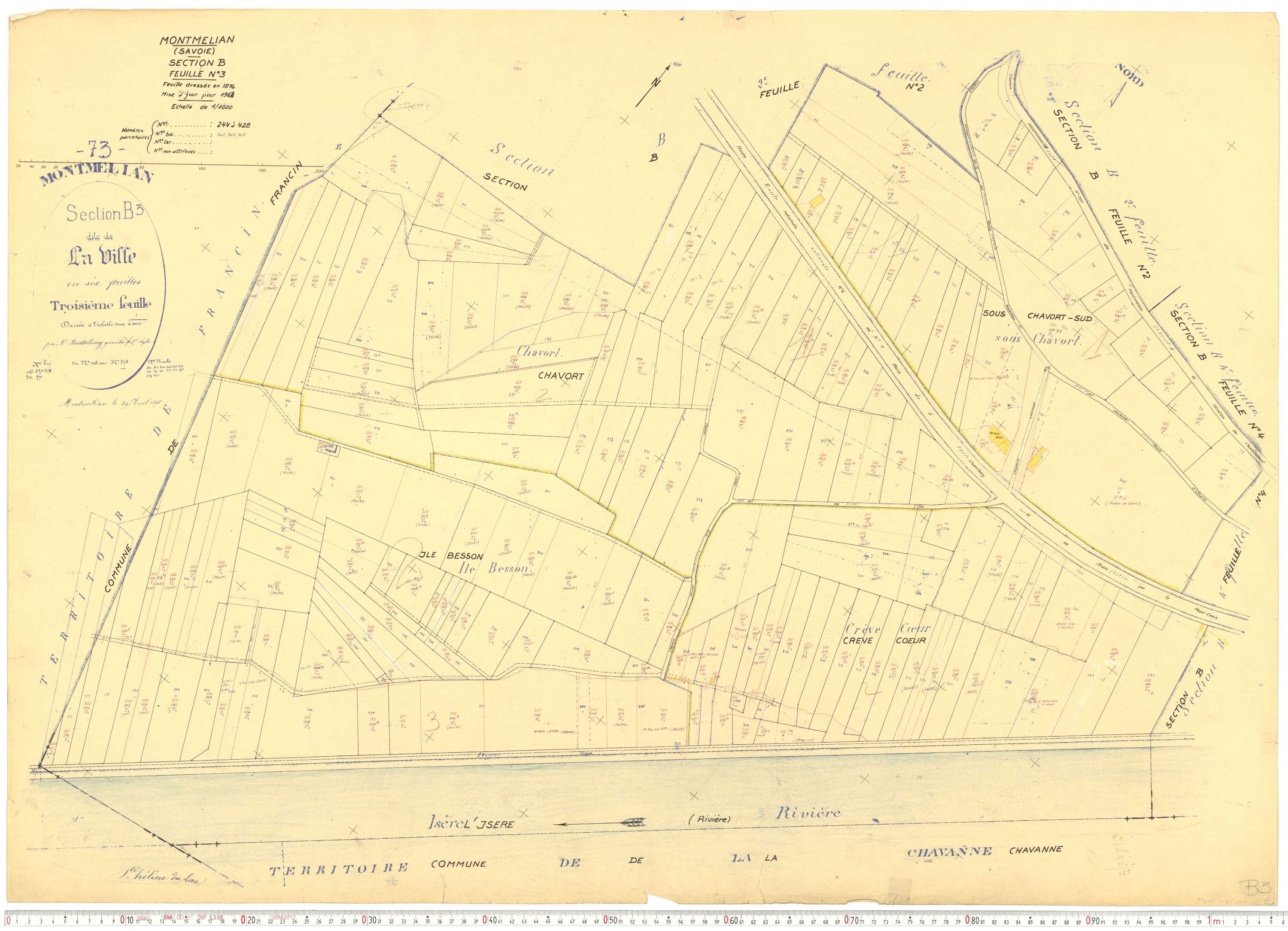 Montmélian - Cadastre rénové, version de travail (1961).