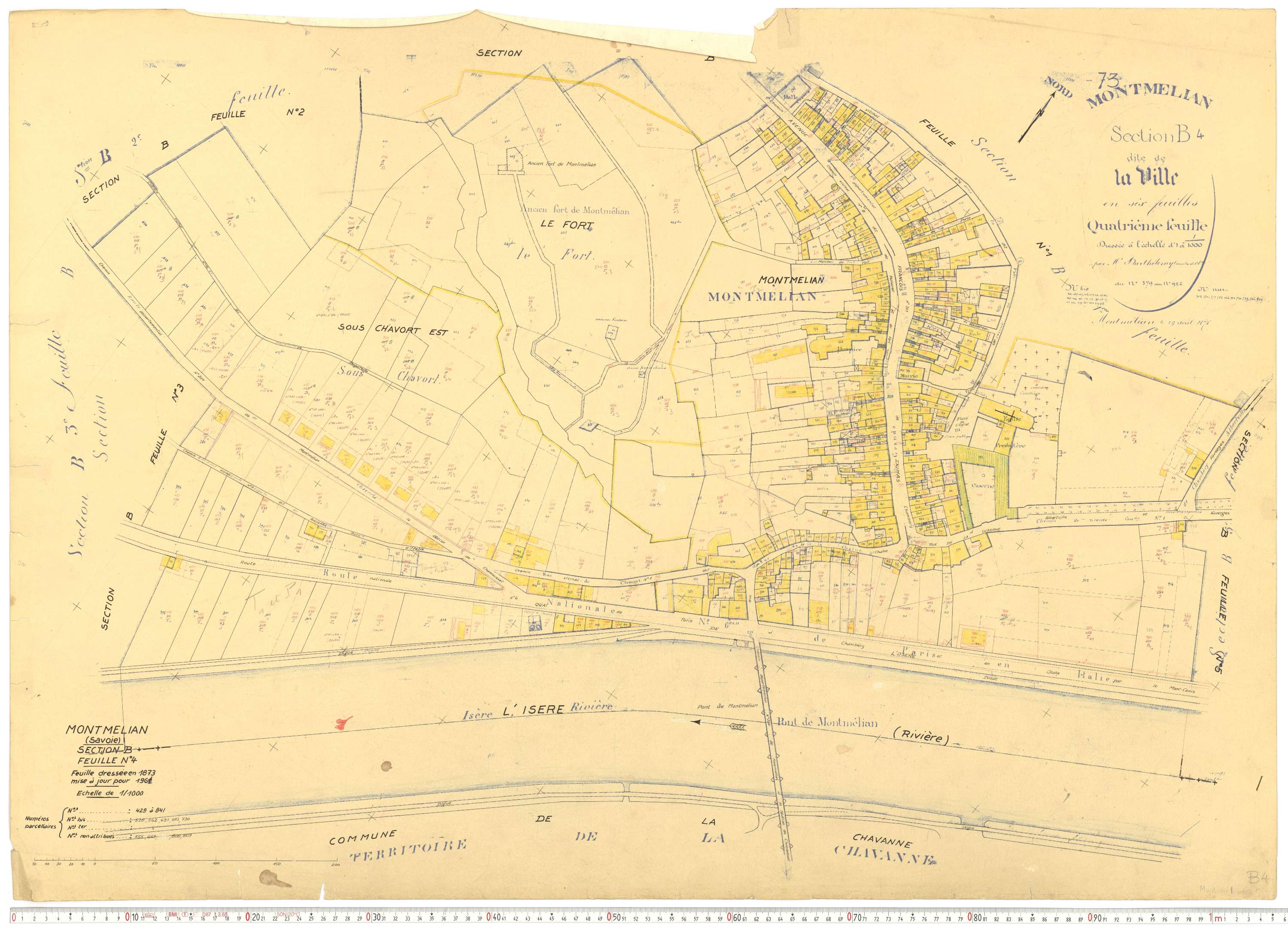 Montmélian - Cadastre rénové, version de travail (1961).
