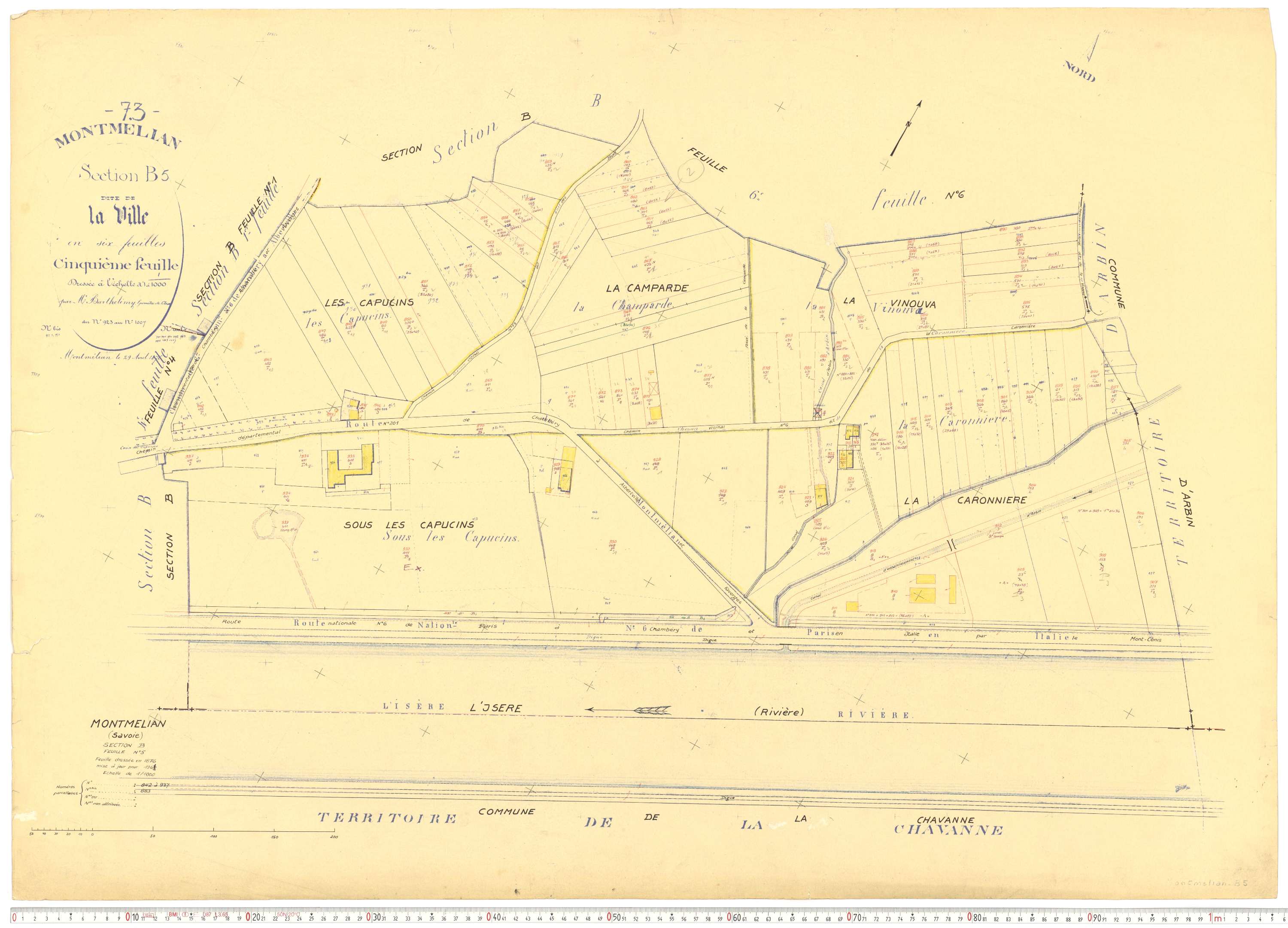 Montmélian - Cadastre rénové, version de travail (1961).