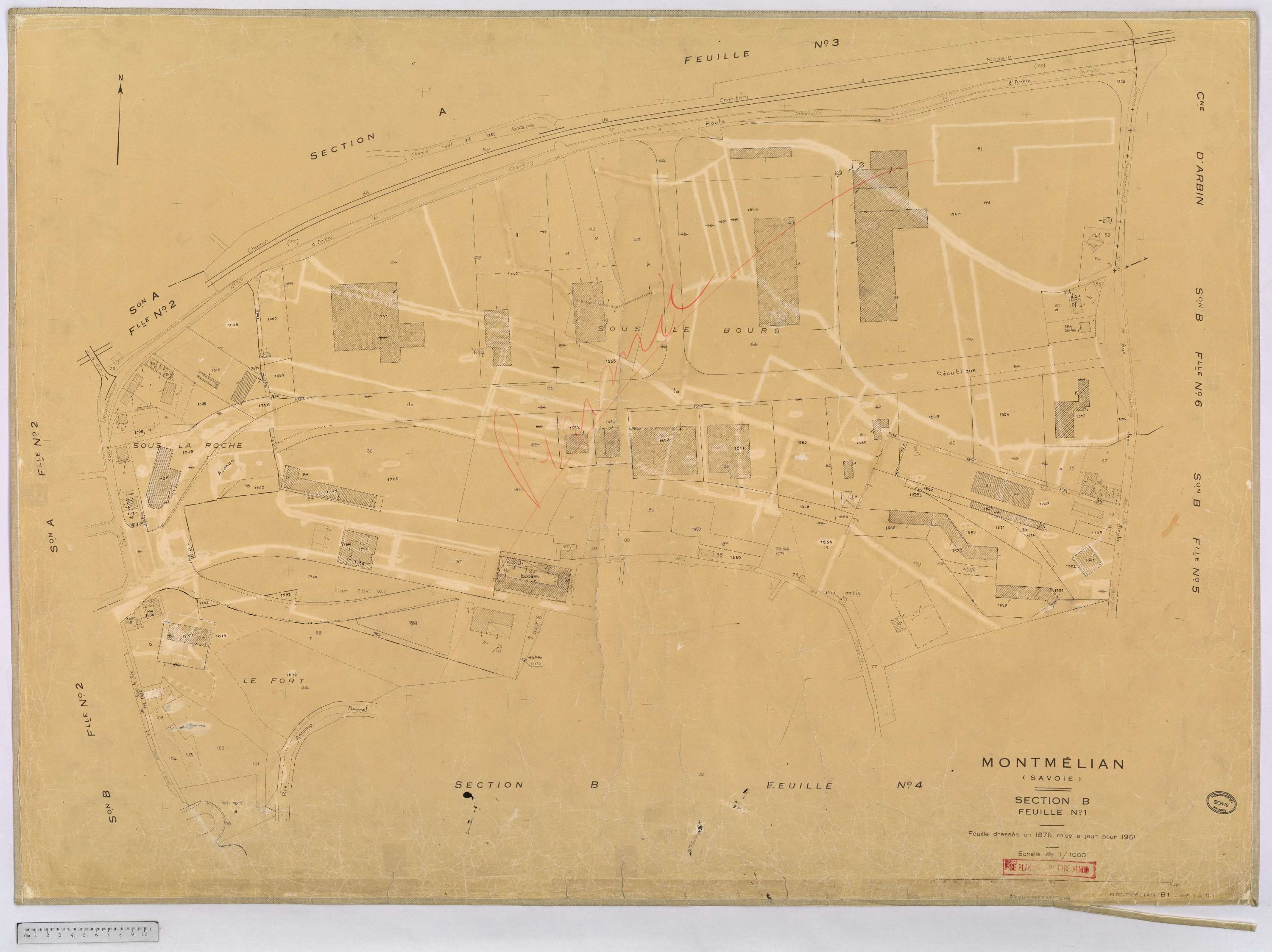 Montmélian - Cadastre rénové, version définitive (1961).