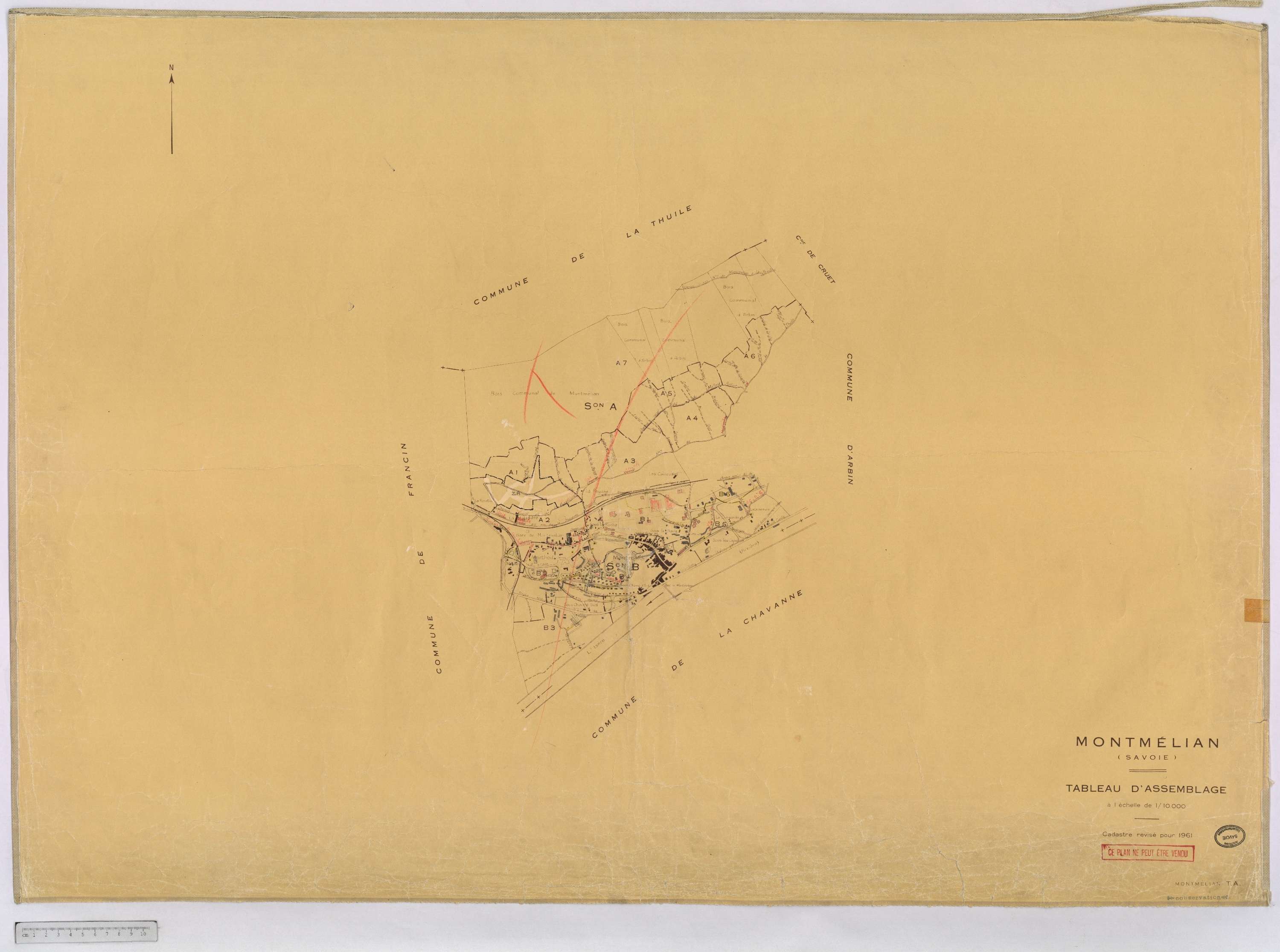 Montmélian - Cadastre rénové, version définitive (1961).