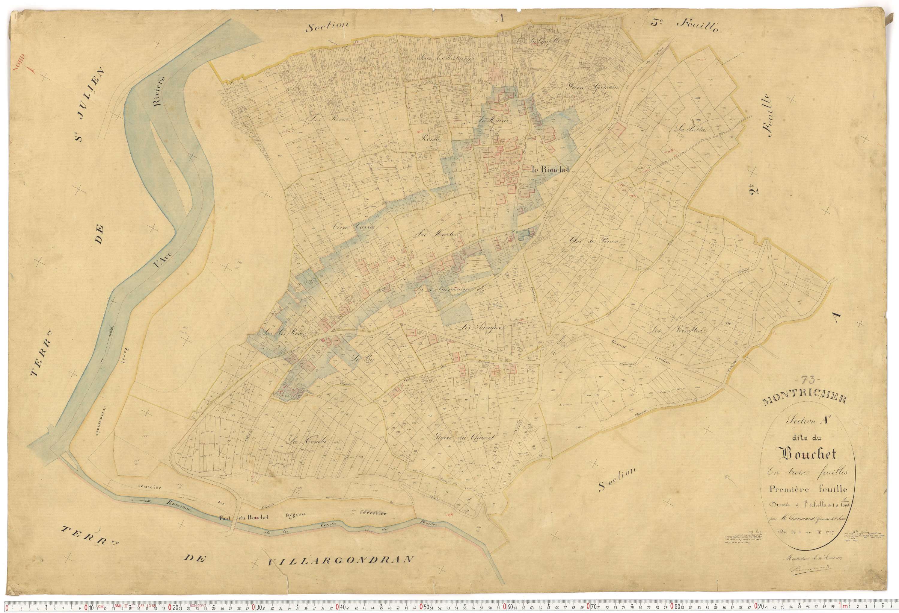 Montricher-Albanne - Plans cadastraux du premier cadastre français.