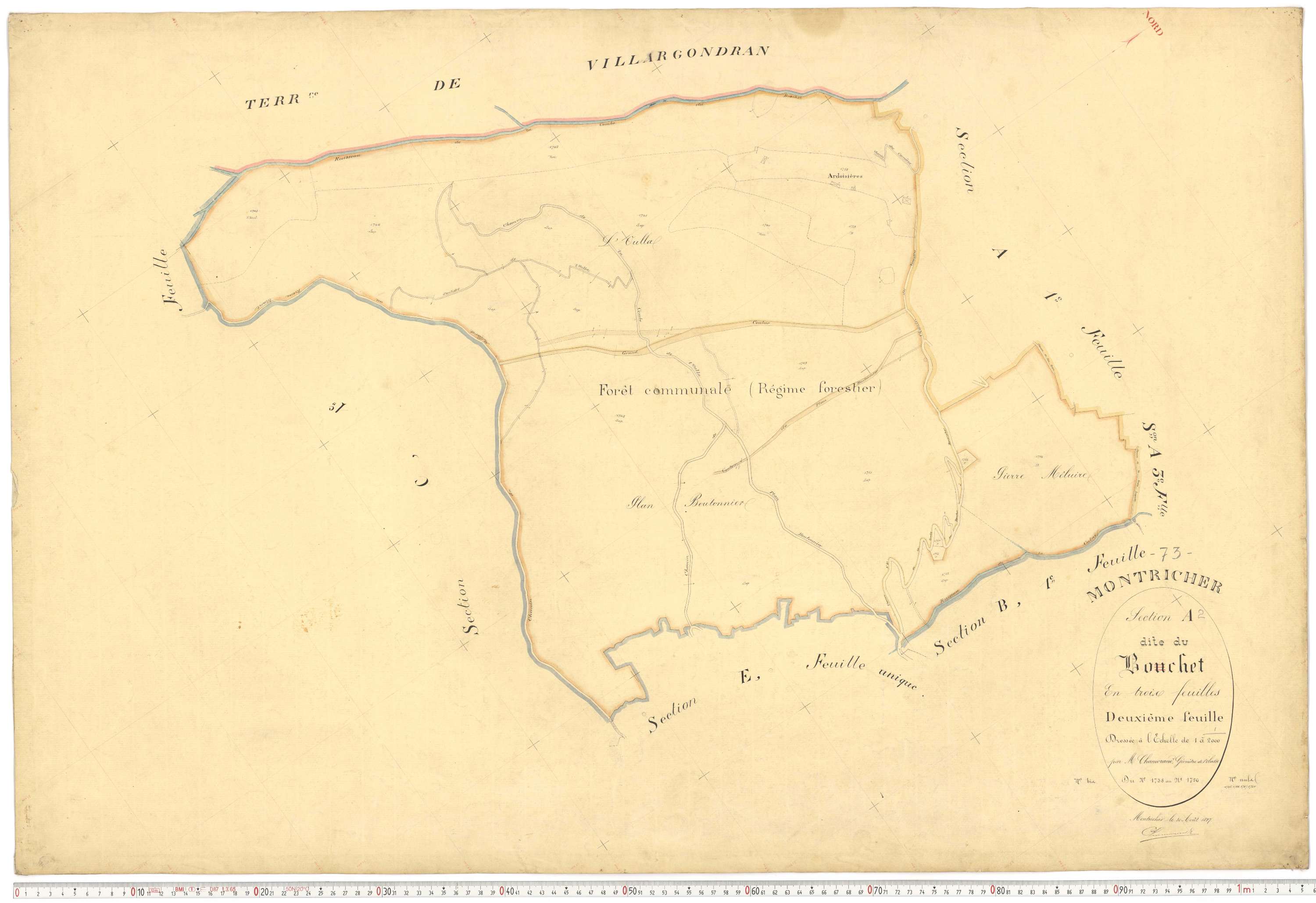 Montricher-Albanne - Plans cadastraux du premier cadastre français.