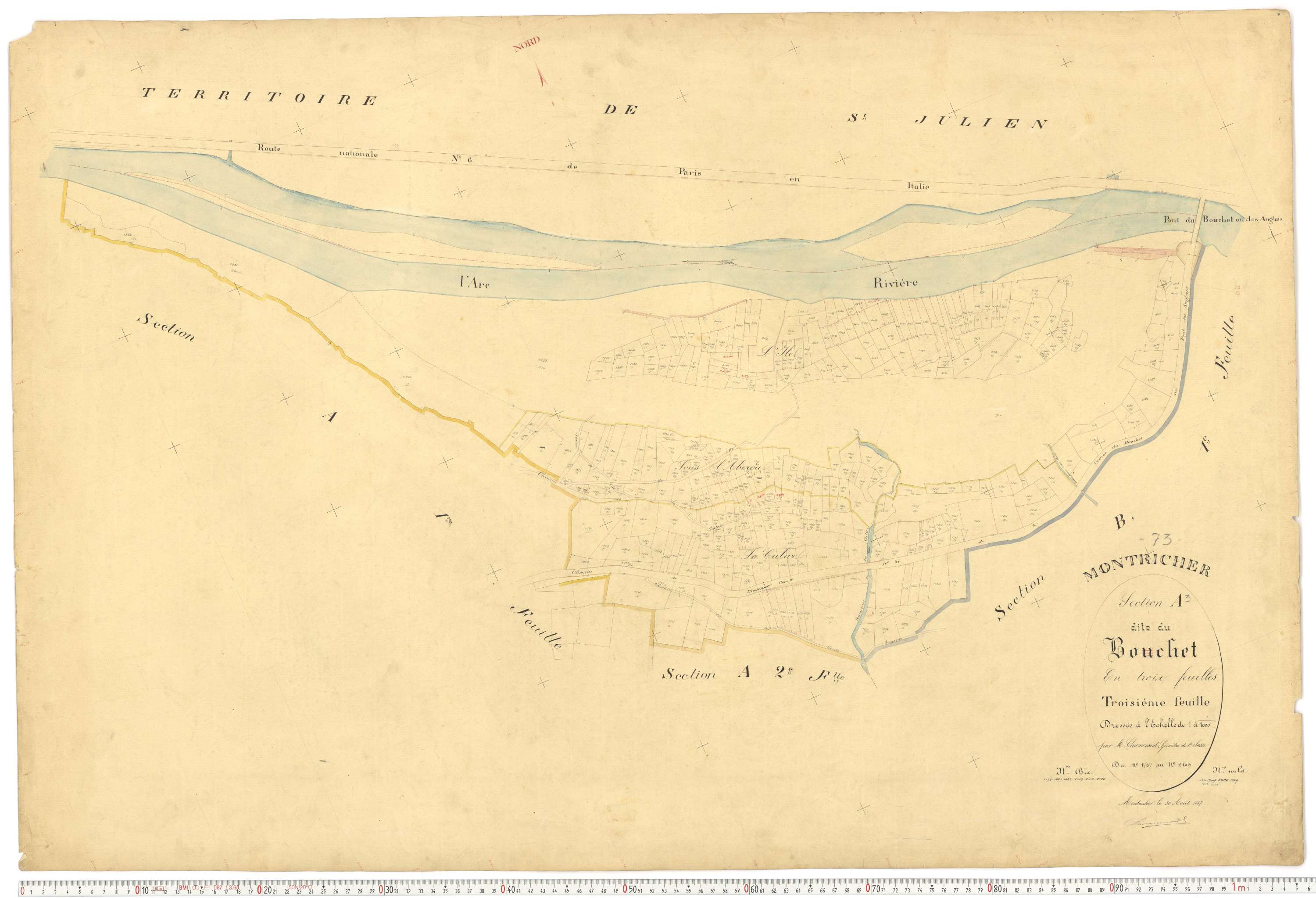 Montricher-Albanne - Plans cadastraux du premier cadastre français.