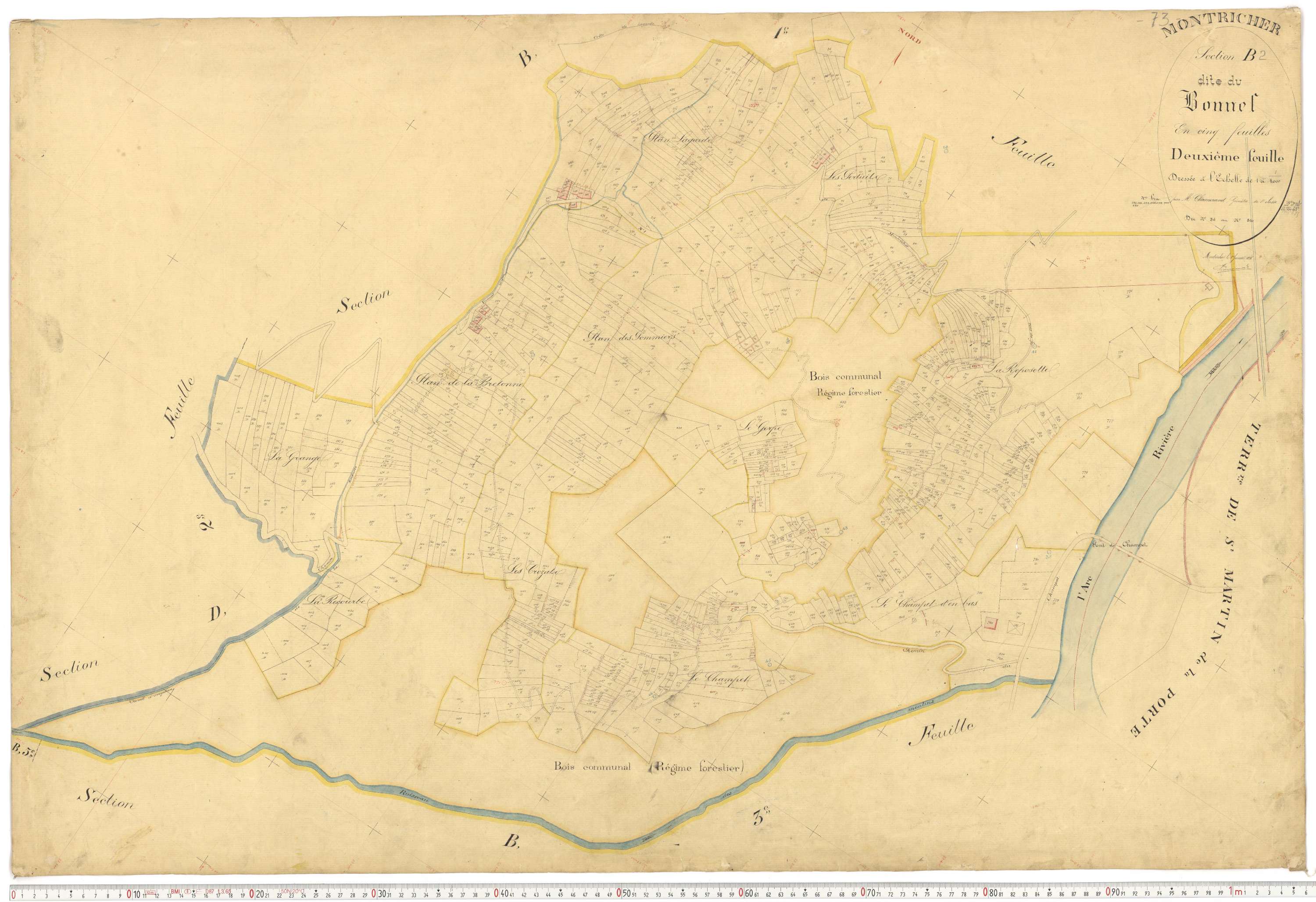 Montricher-Albanne - Plans cadastraux du premier cadastre français.