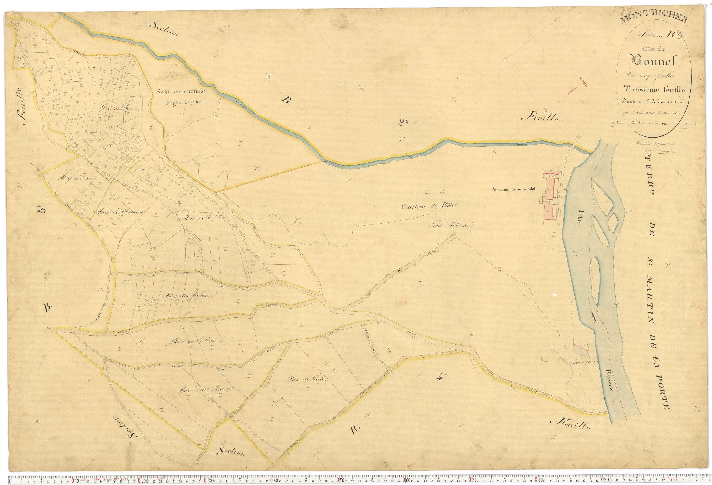 Montricher-Albanne - Plans cadastraux du premier cadastre français.