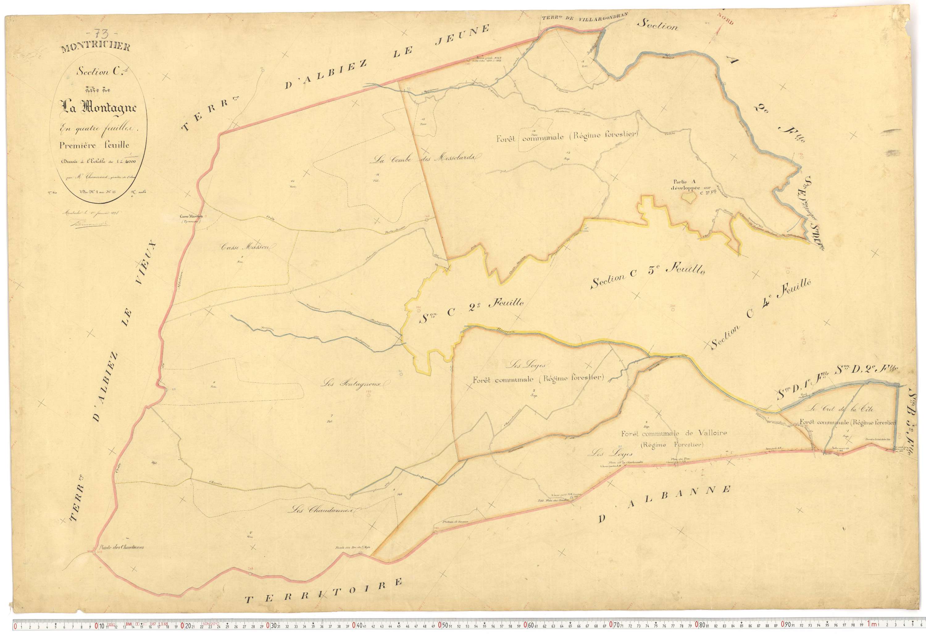 Montricher-Albanne - Plans cadastraux du premier cadastre français.