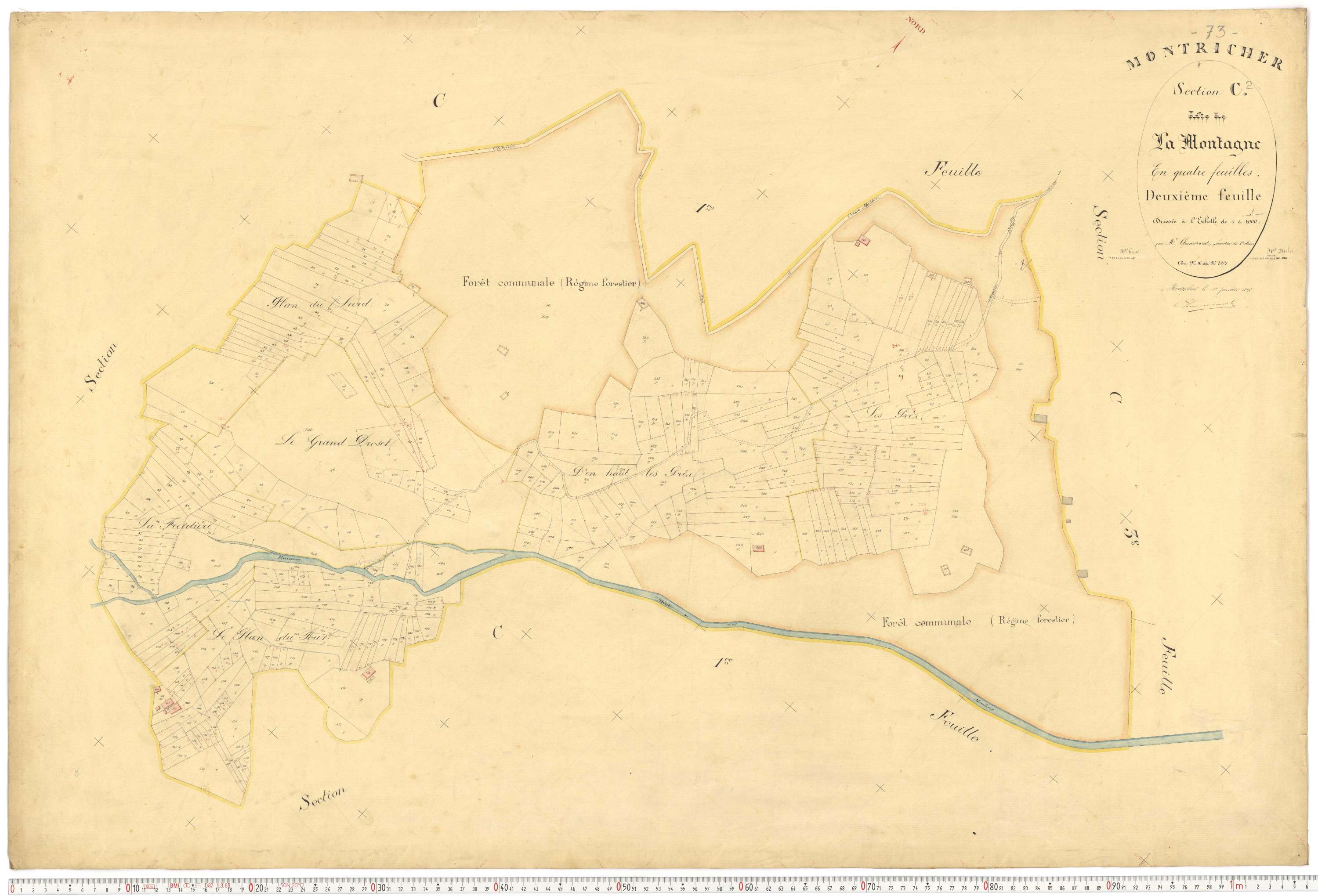 Montricher-Albanne - Plans cadastraux du premier cadastre français.