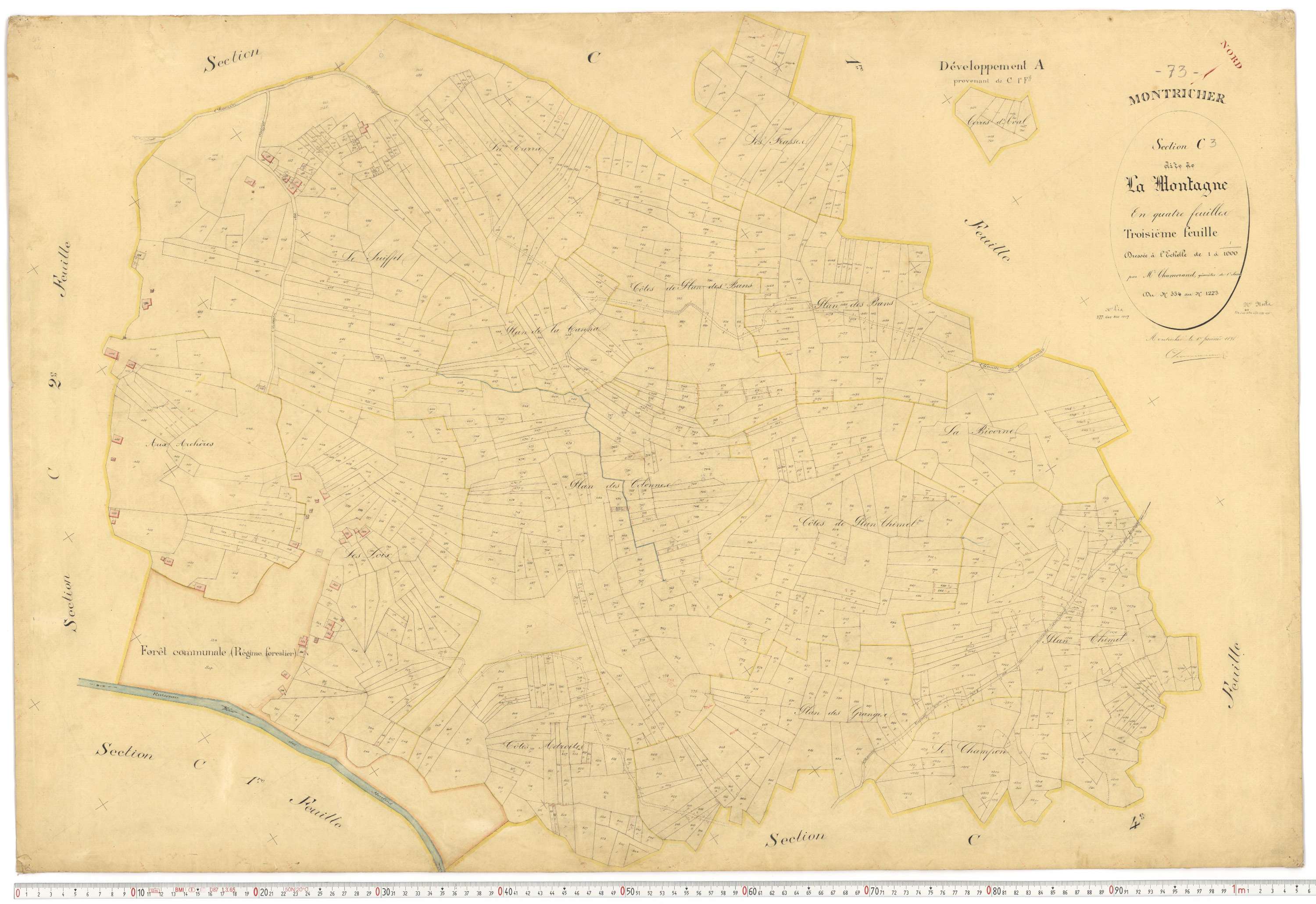 Montricher-Albanne - Plans cadastraux du premier cadastre français.