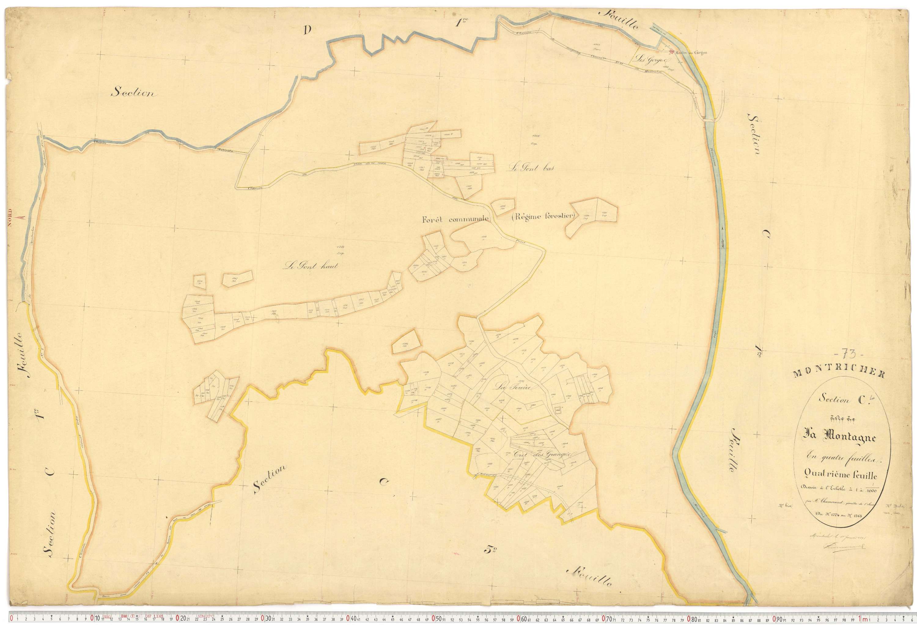 Montricher-Albanne - Plans cadastraux du premier cadastre français.