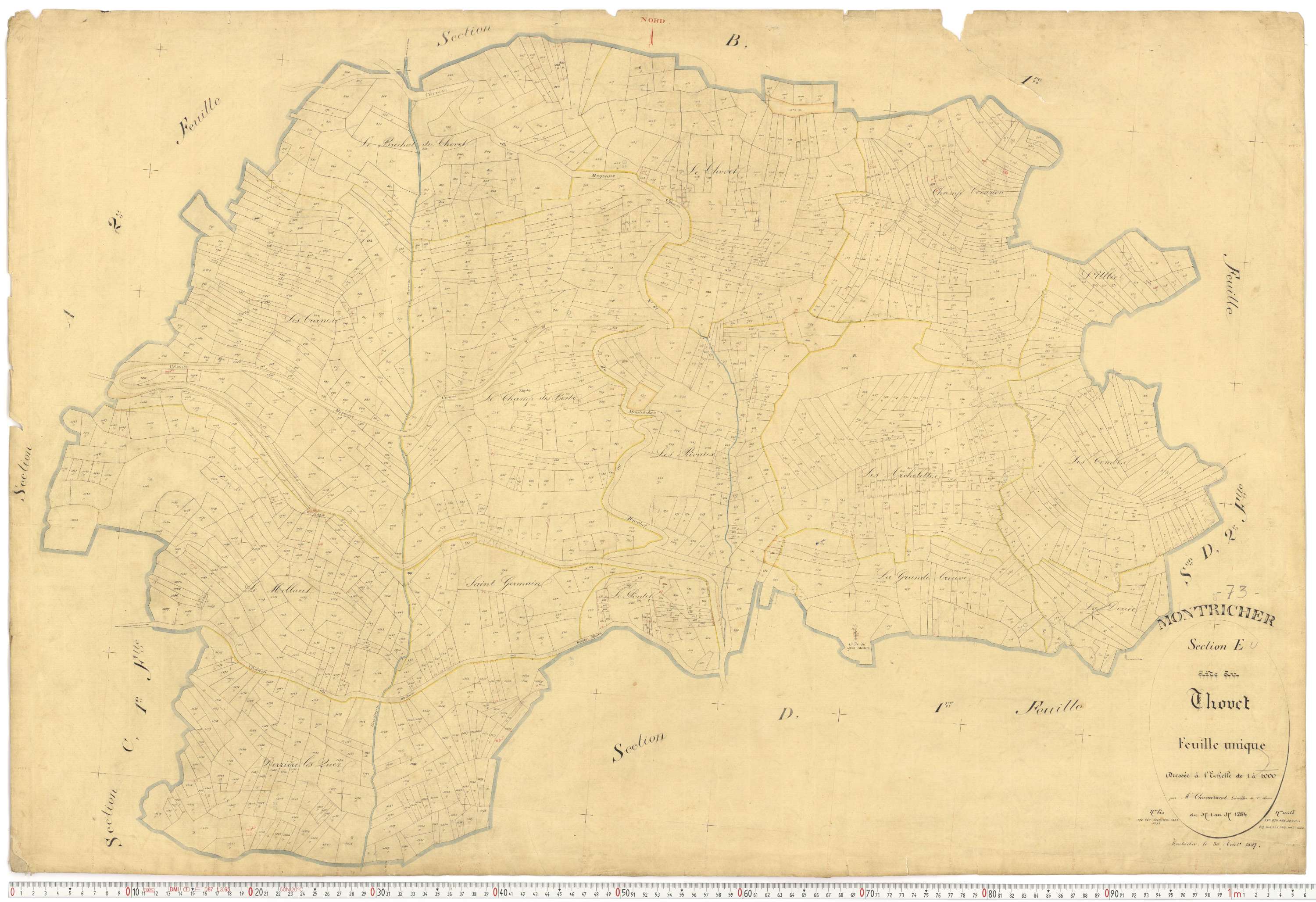 Montricher-Albanne - Plans cadastraux du premier cadastre français.