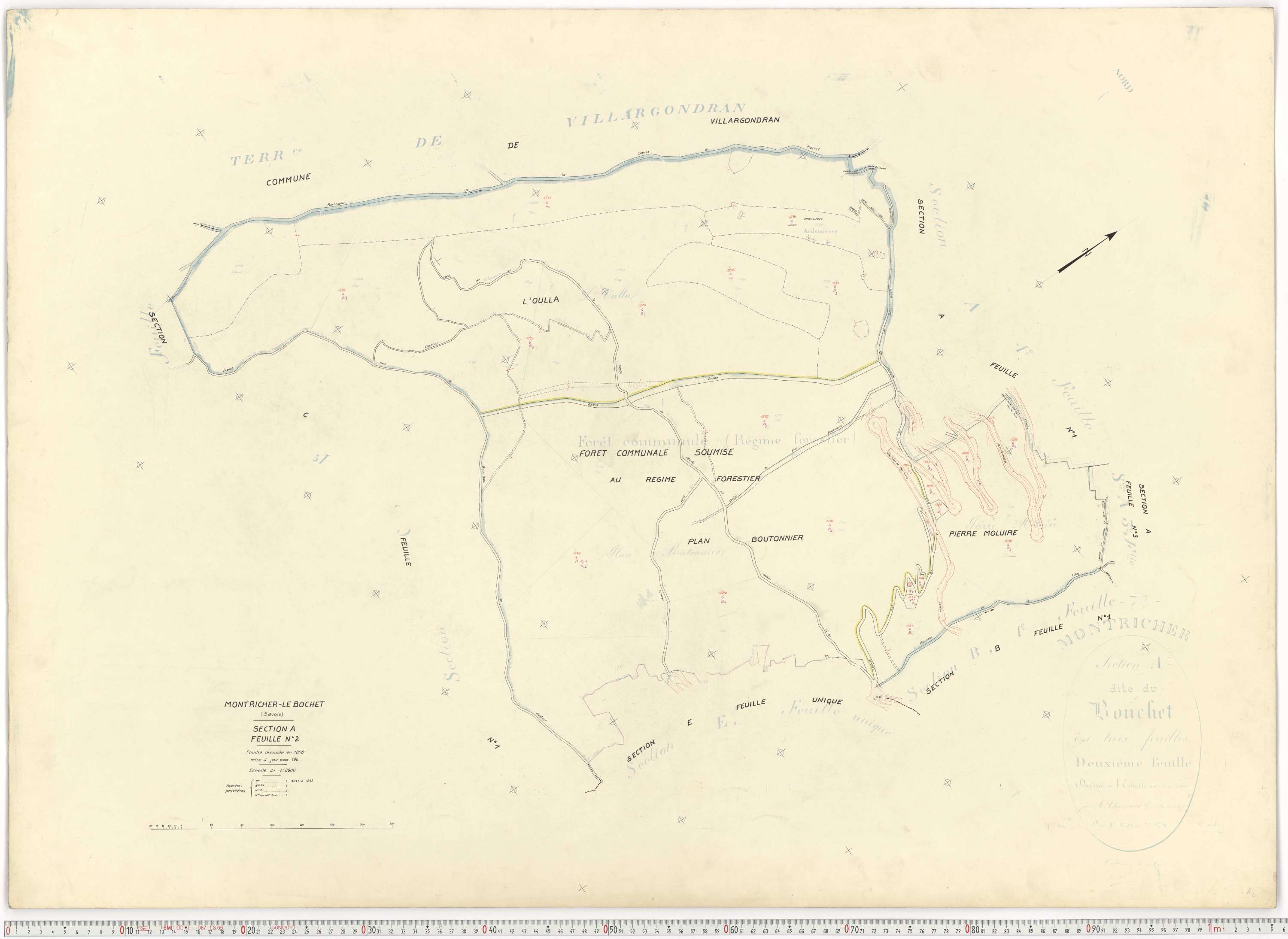 Montricher-Albanne - Plans cadastraux du cadastre rénové.