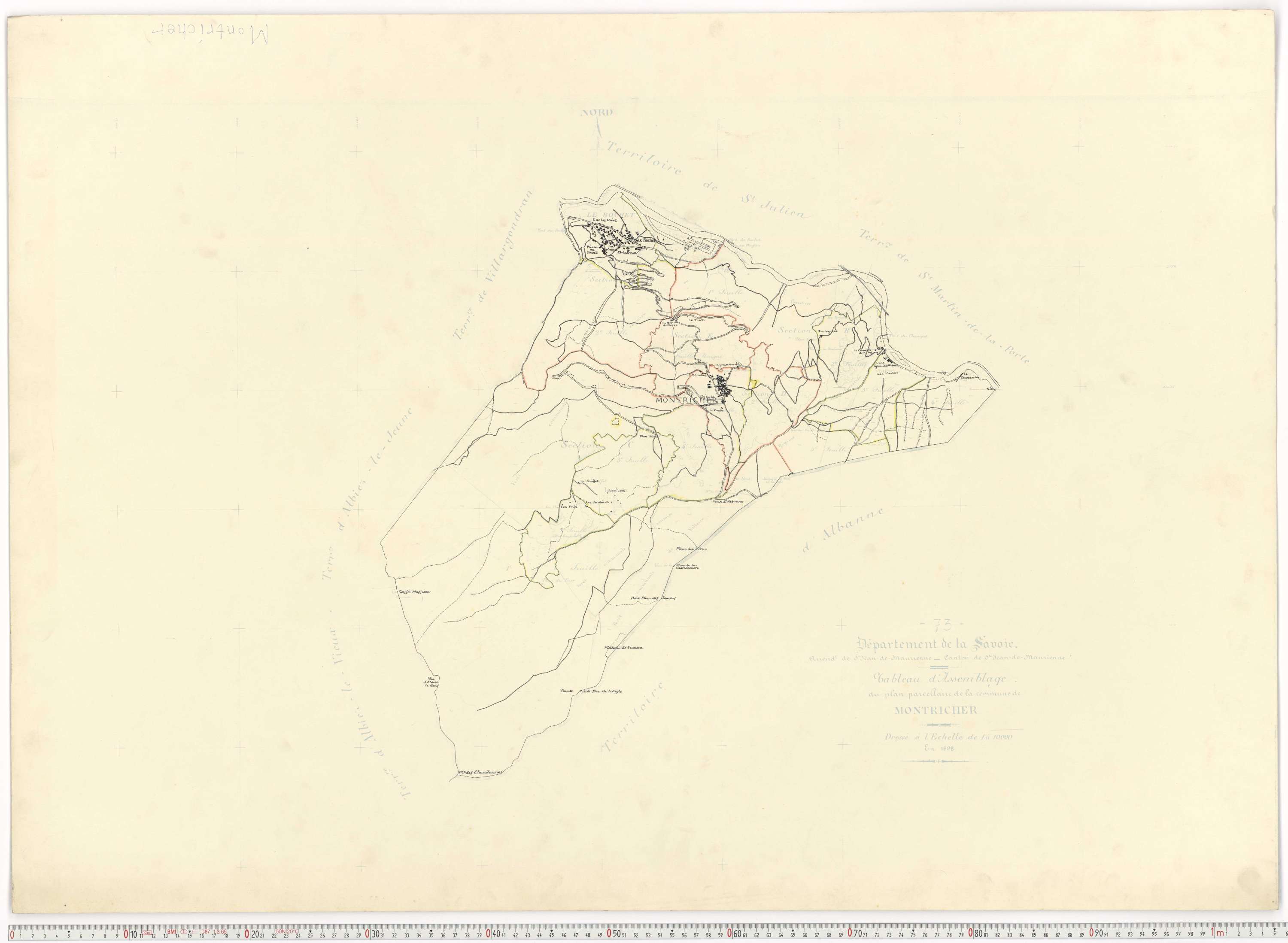 Montricher-Albanne - Plans cadastraux du cadastre rénové.