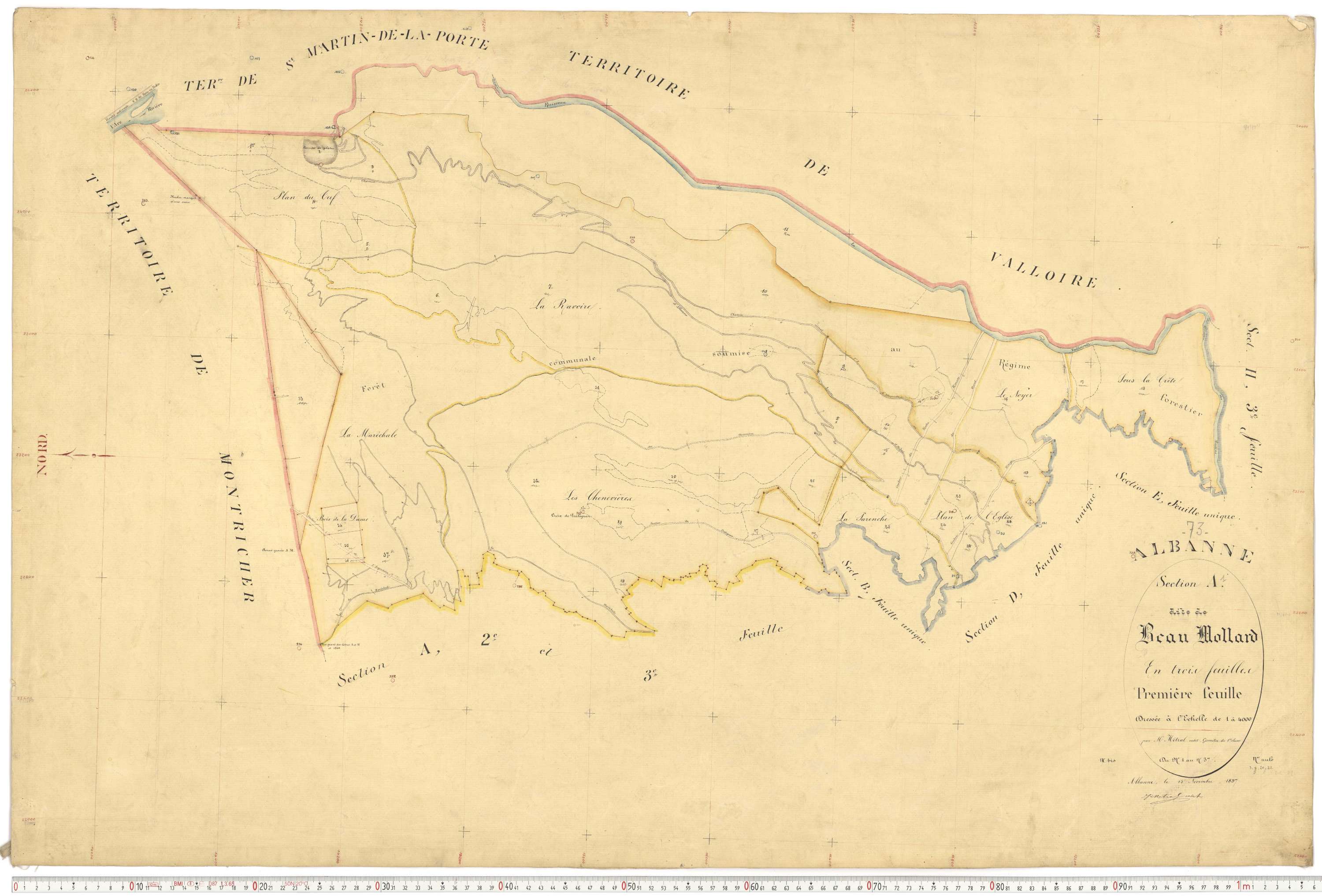 Montricher-Albanne - Plans cadastraux du premier cadastre français.