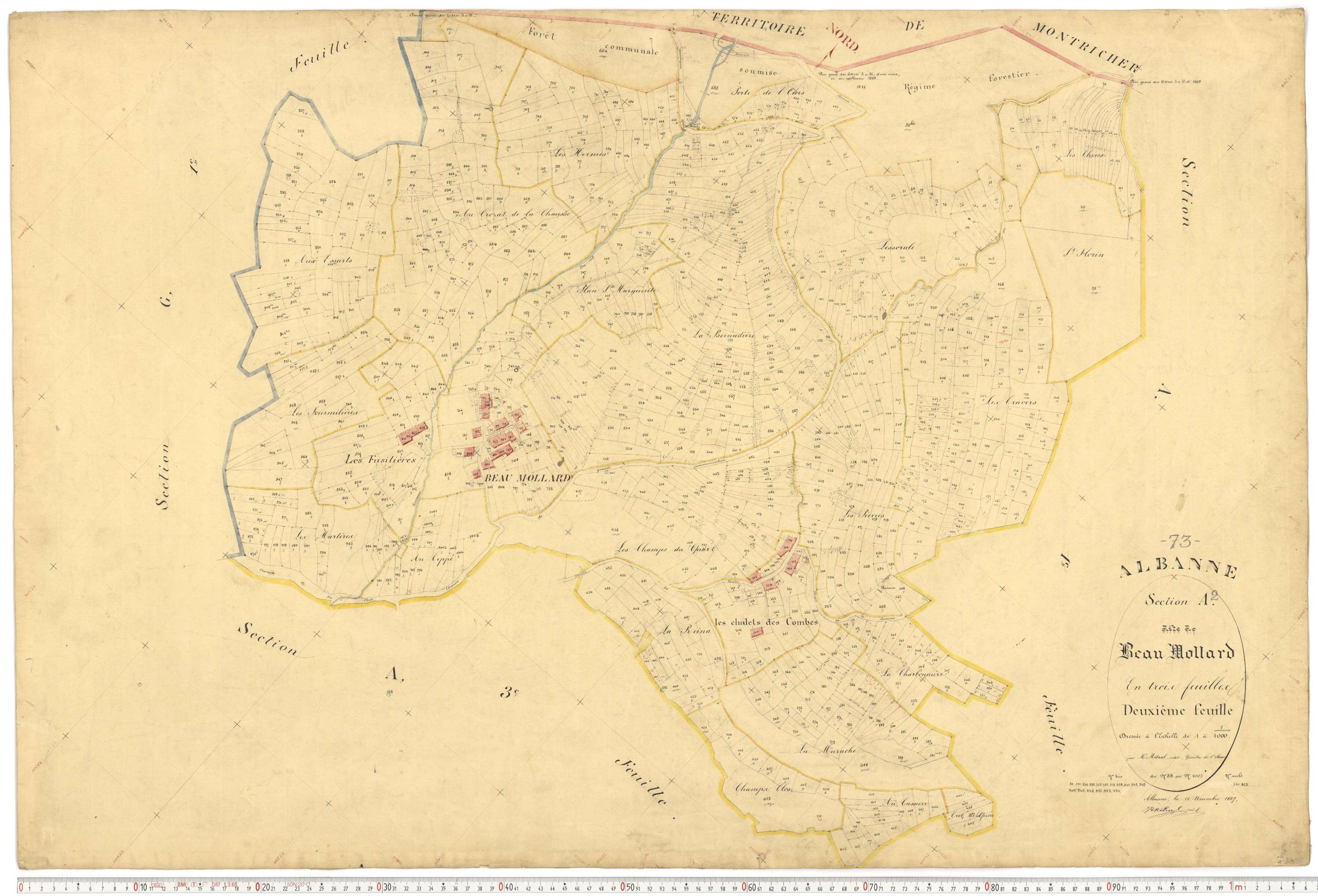 Montricher-Albanne - Plans cadastraux du premier cadastre français.