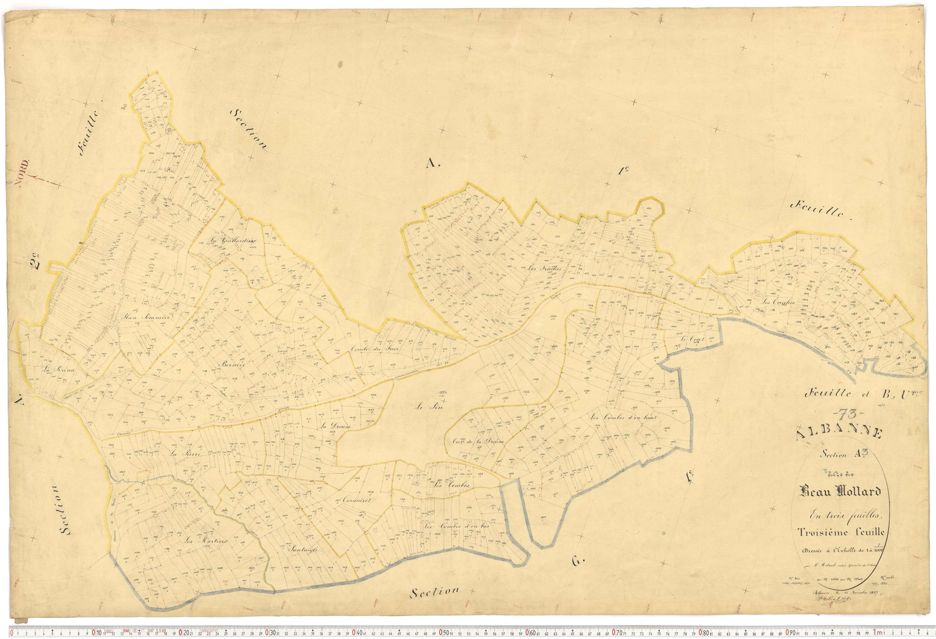 Montricher-Albanne - Plans cadastraux du premier cadastre français.