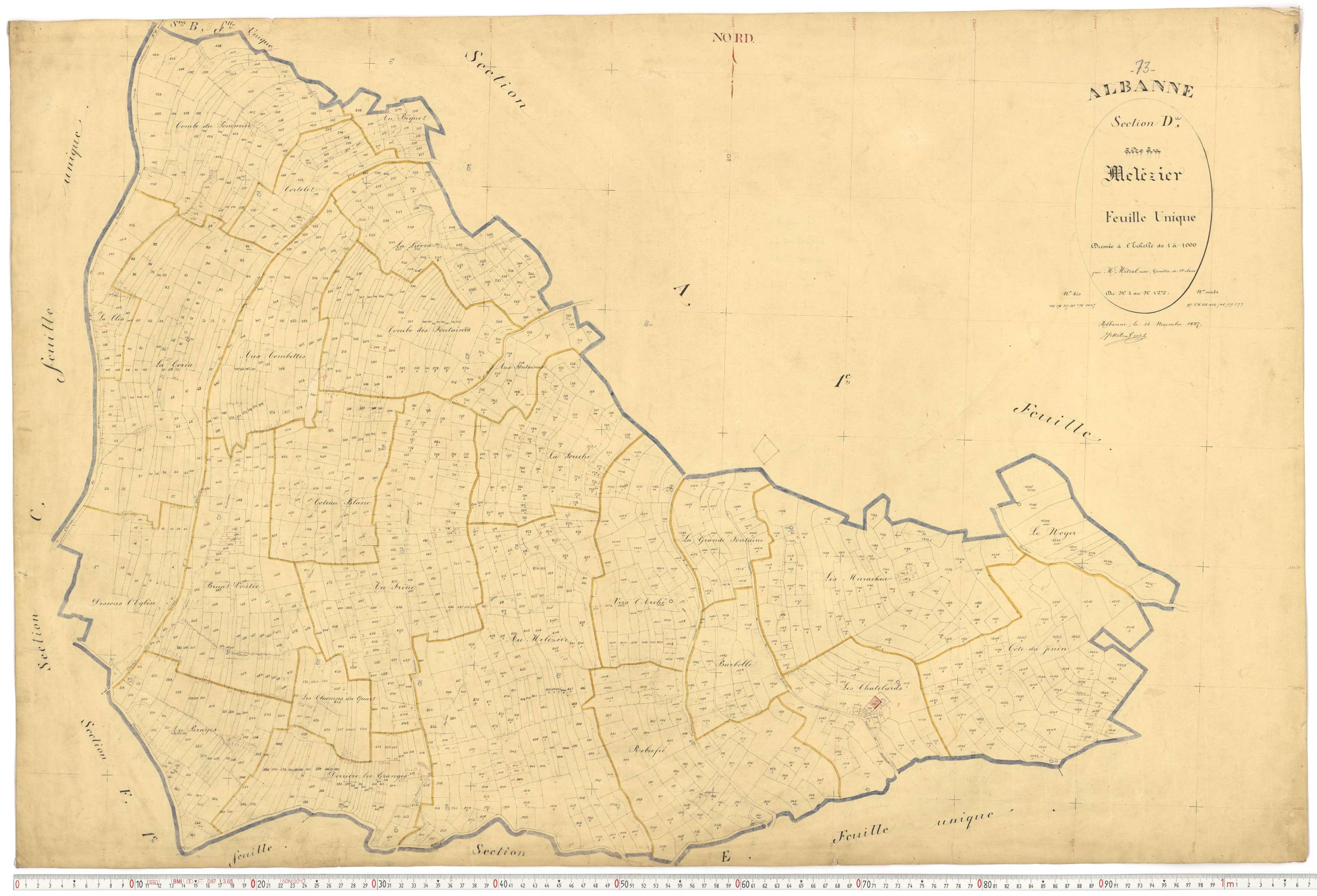 Montricher-Albanne - Plans cadastraux du premier cadastre français.