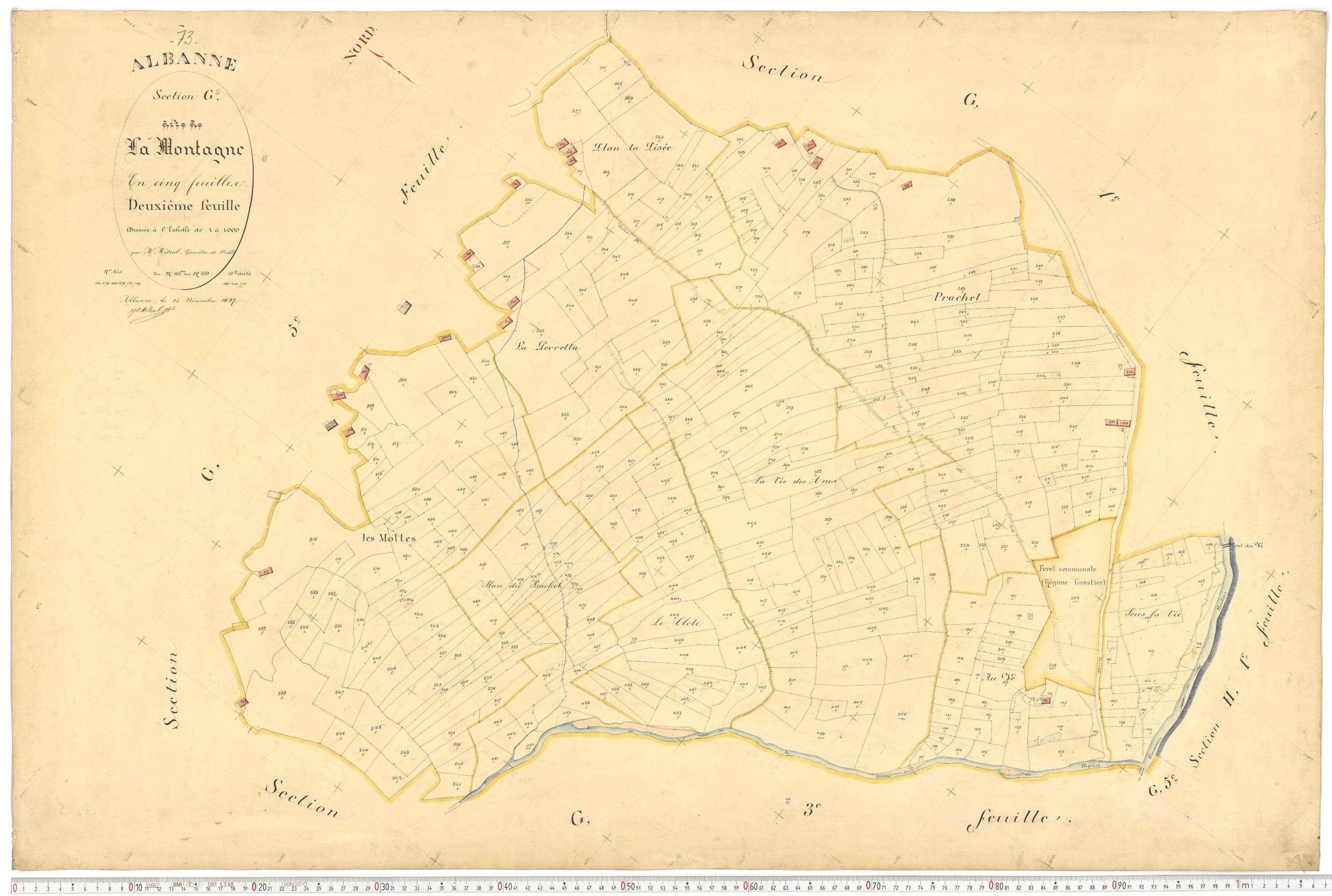 Montricher-Albanne - Plans cadastraux du premier cadastre français.