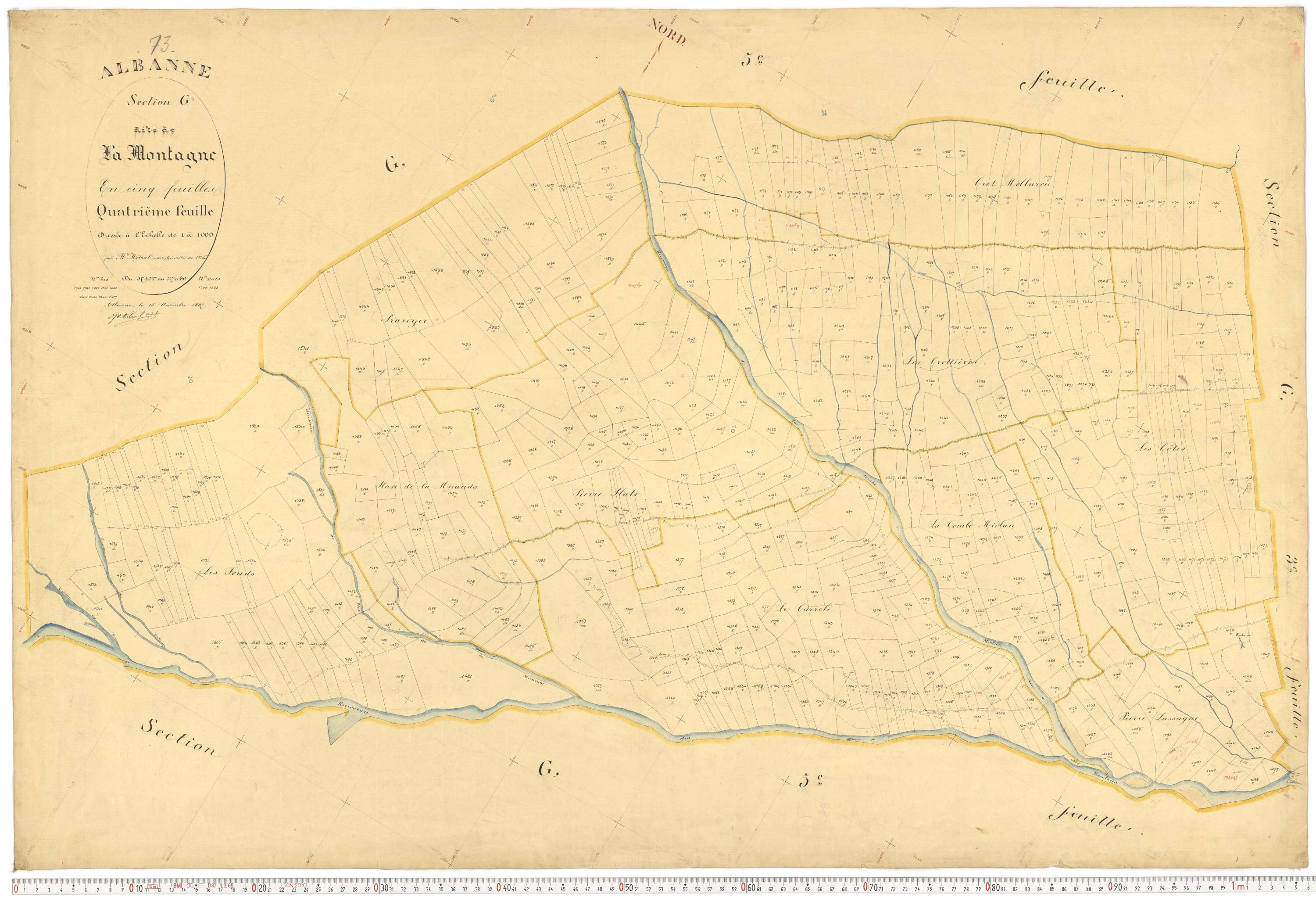 Montricher-Albanne - Plans cadastraux du premier cadastre français.
