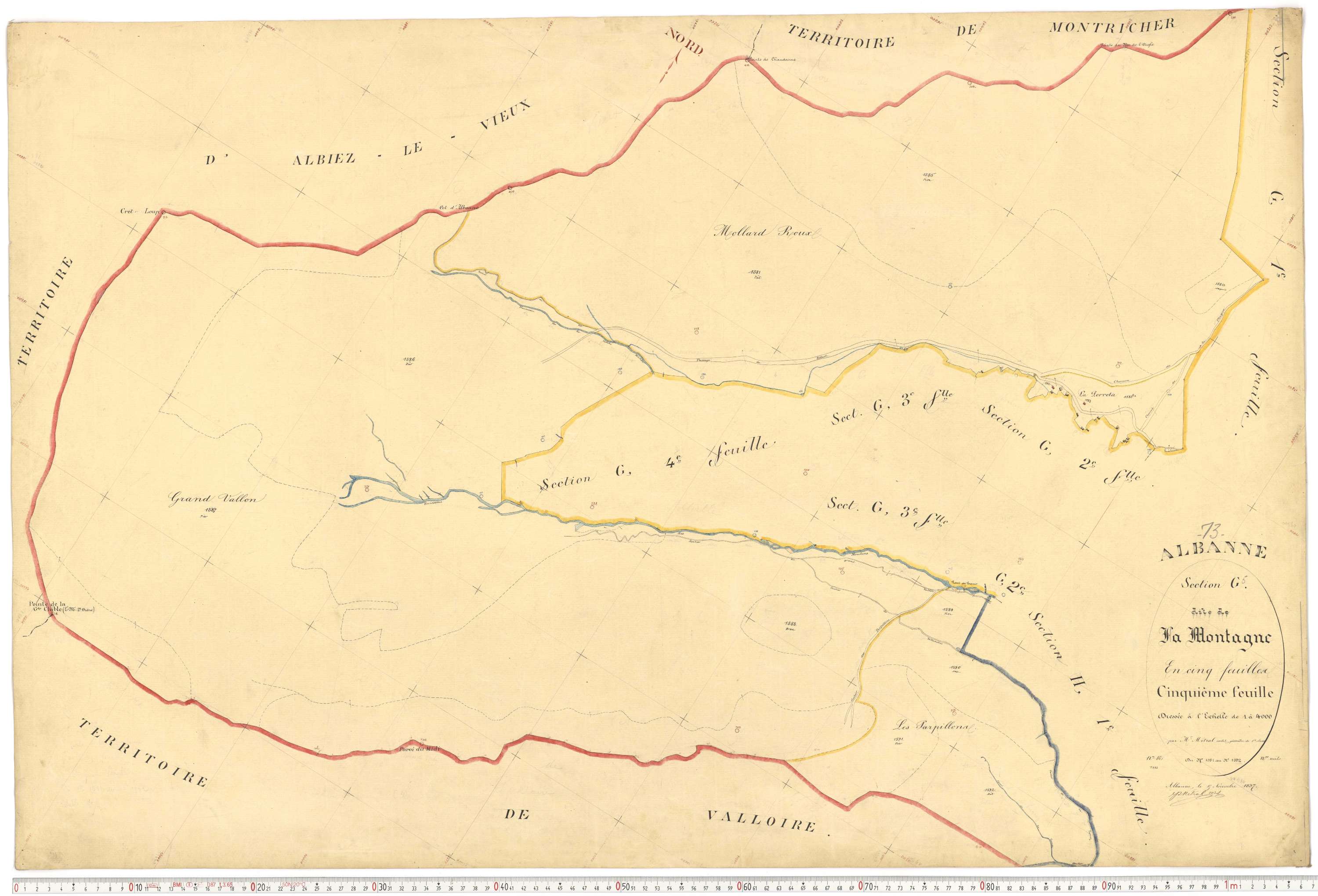 Montricher-Albanne - Plans cadastraux du premier cadastre français.