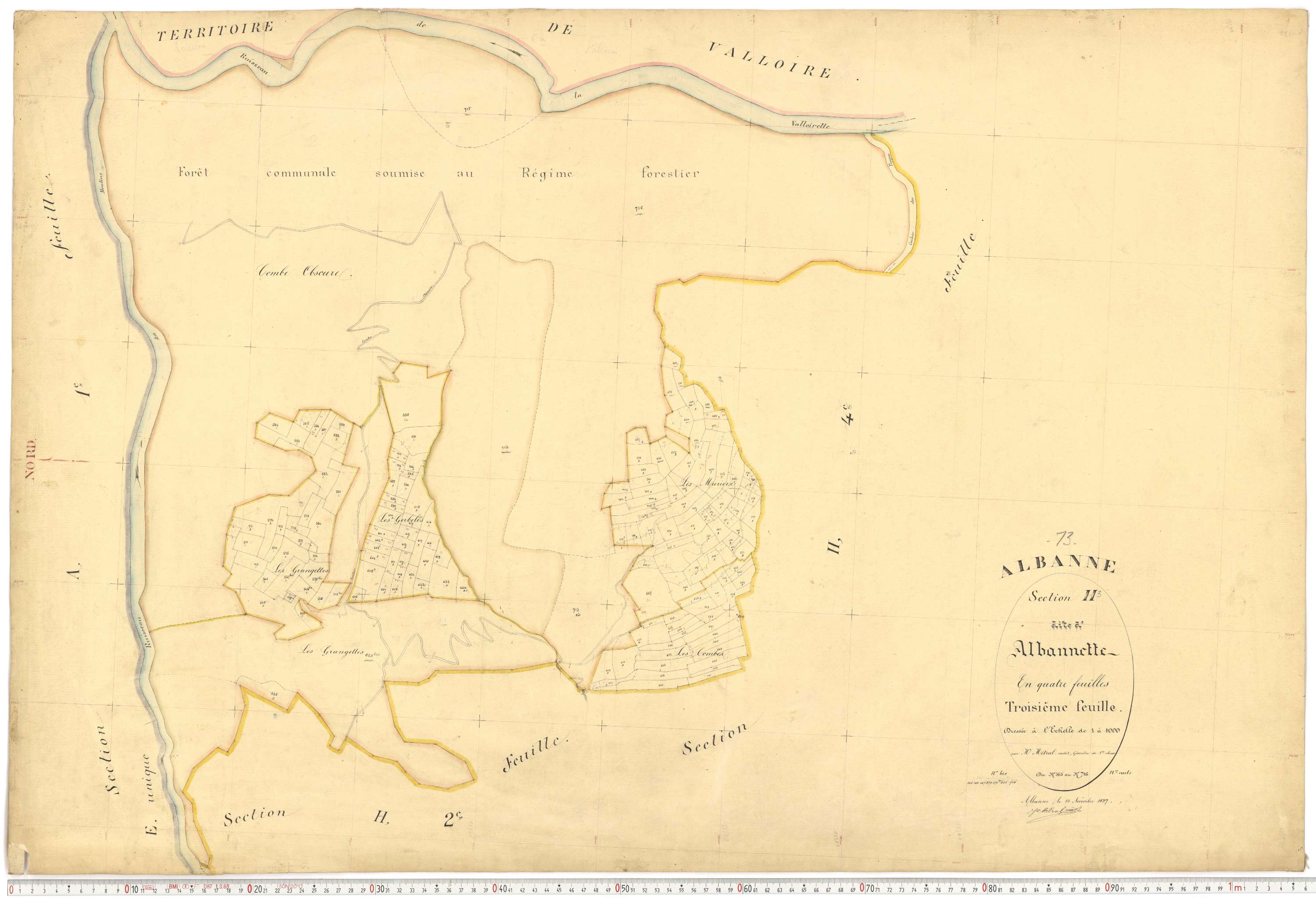 Montricher-Albanne - Plans cadastraux du premier cadastre français.
