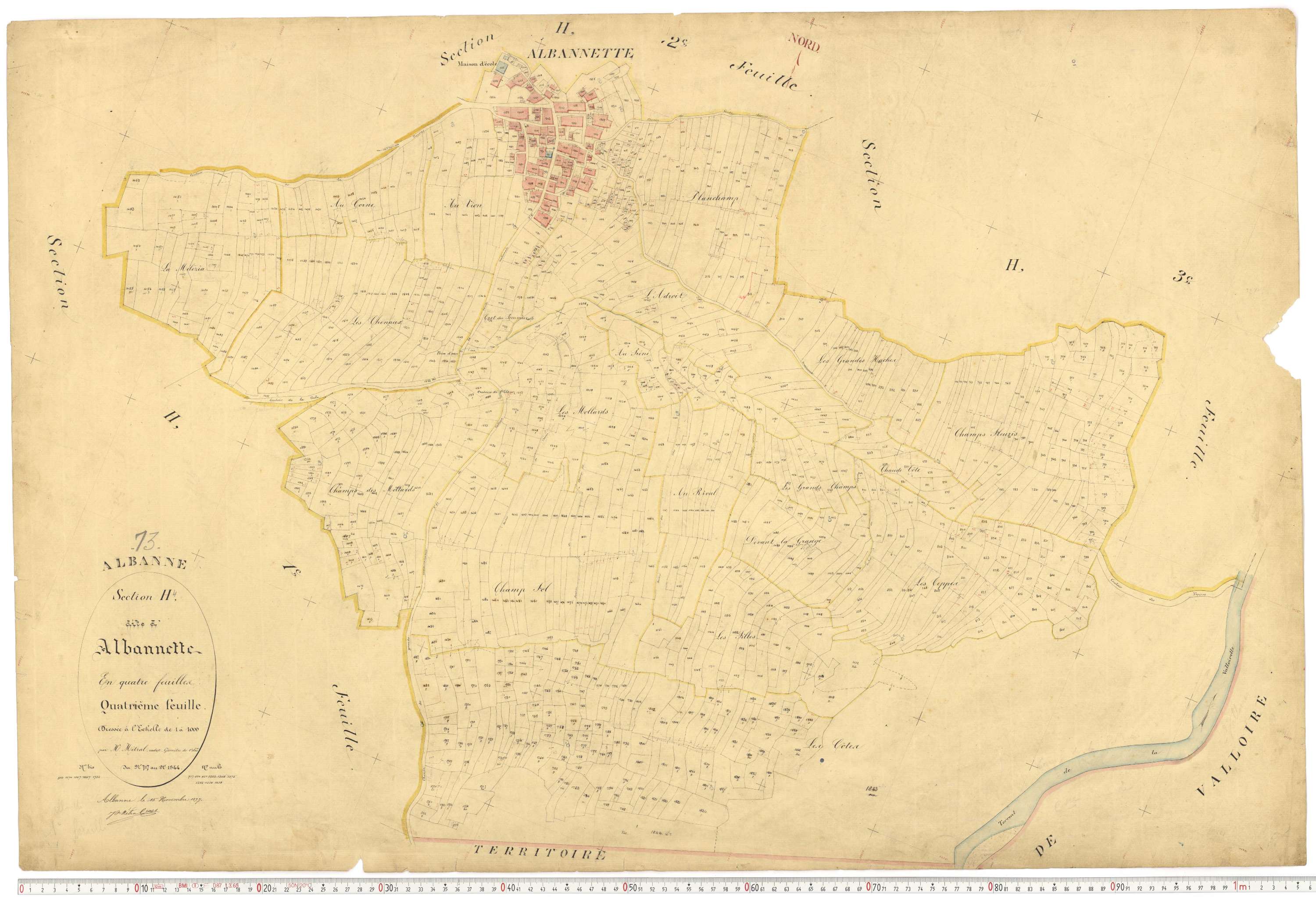 Montricher-Albanne - Plans cadastraux du premier cadastre français.