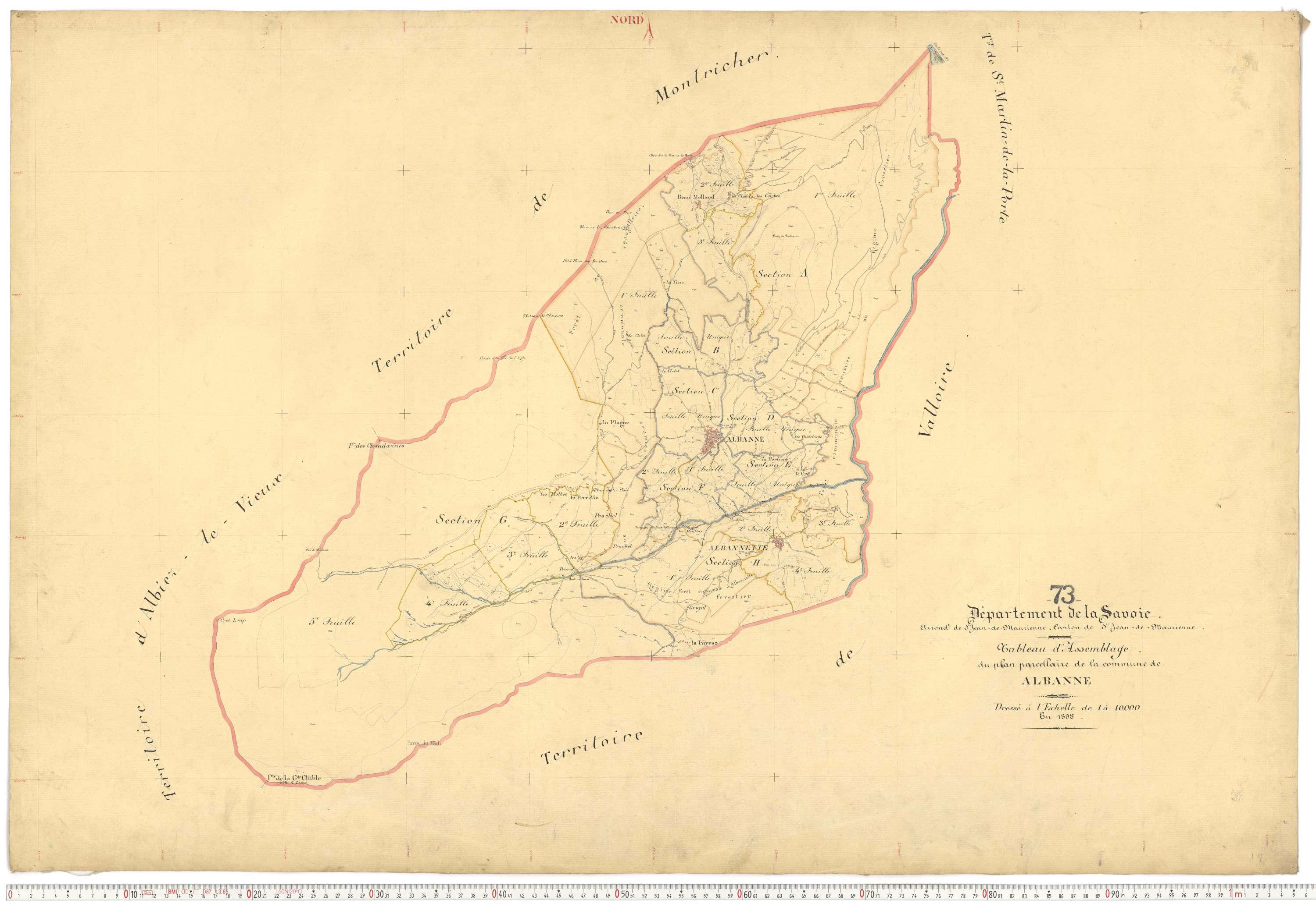 Montricher-Albanne - Plans cadastraux du premier cadastre français.