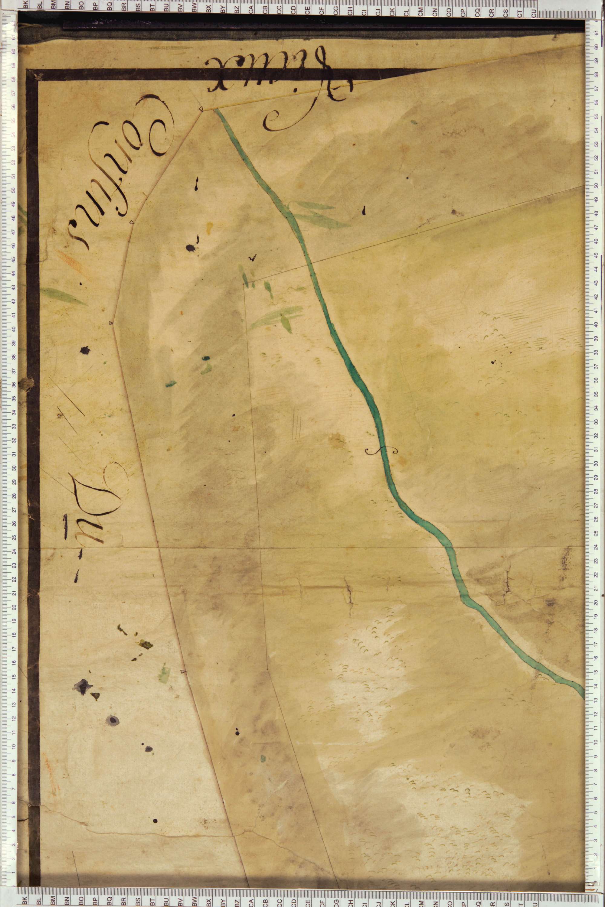 Montricher-Albanne - Copie de la mappe originale (plan cadastral) de la commune d’Albane. Signée Cocelli, directeur du bureau de la péréquation.
