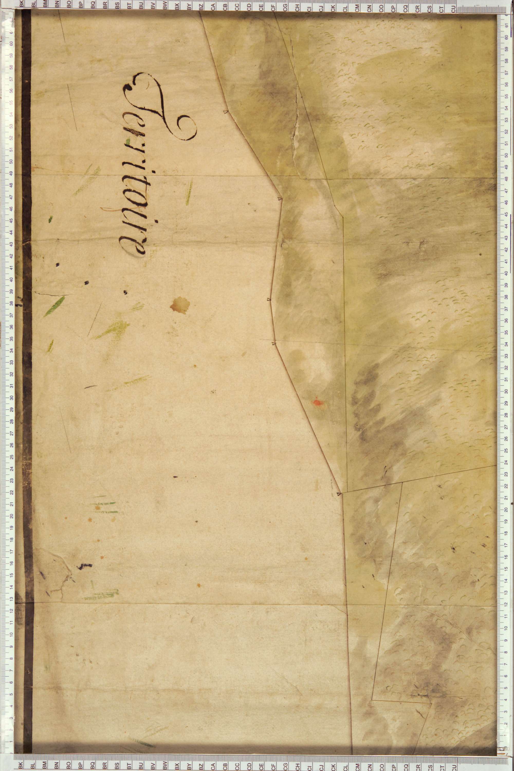 Montricher-Albanne - Copie de la mappe originale (plan cadastral) de la commune d’Albane. Signée Cocelli, directeur du bureau de la péréquation.