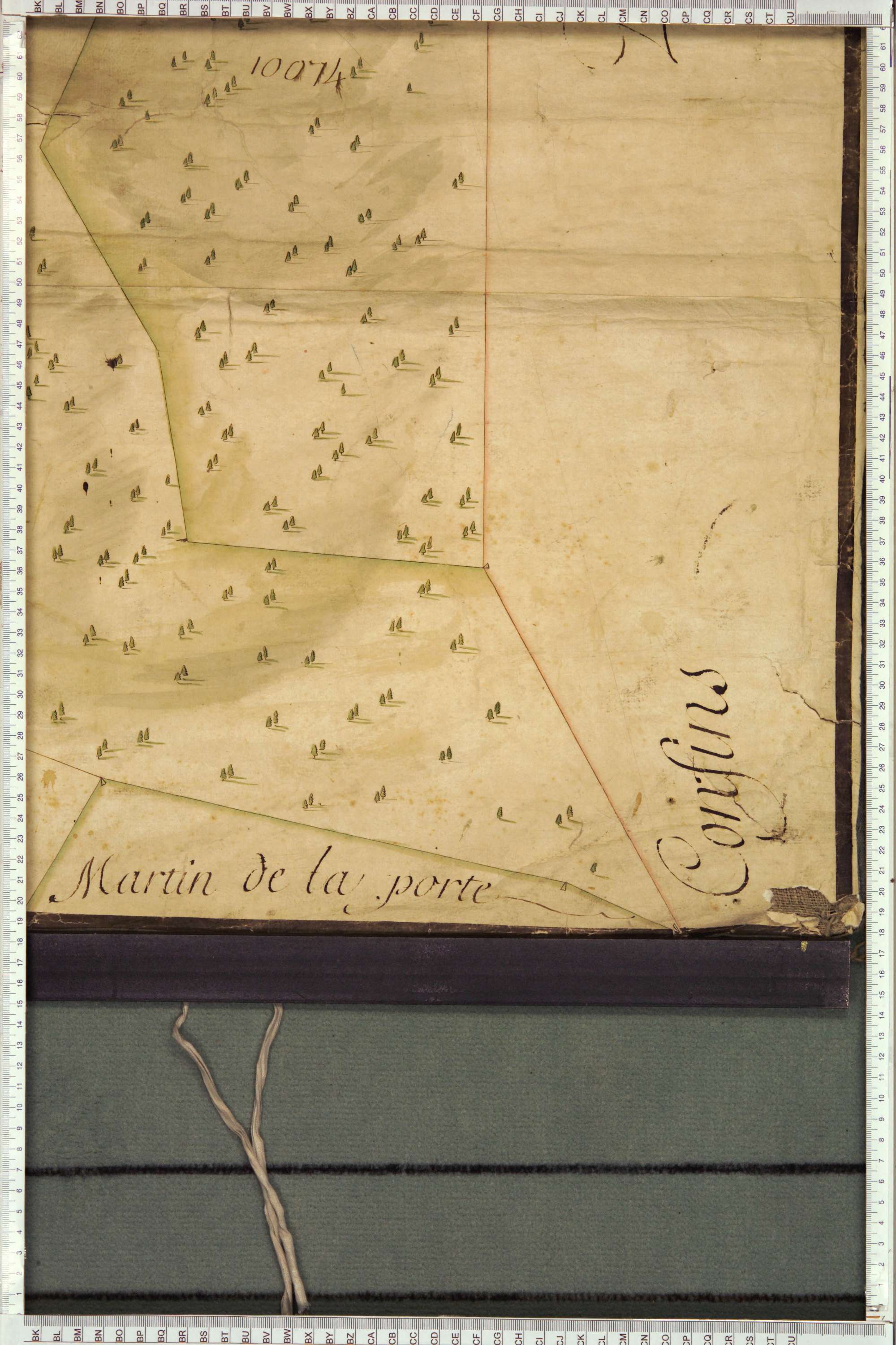Montricher-Albanne - Copie de la mappe originale (plan cadastral) de la commune d’Albane. Signée Cocelli, directeur du bureau de la péréquation.
