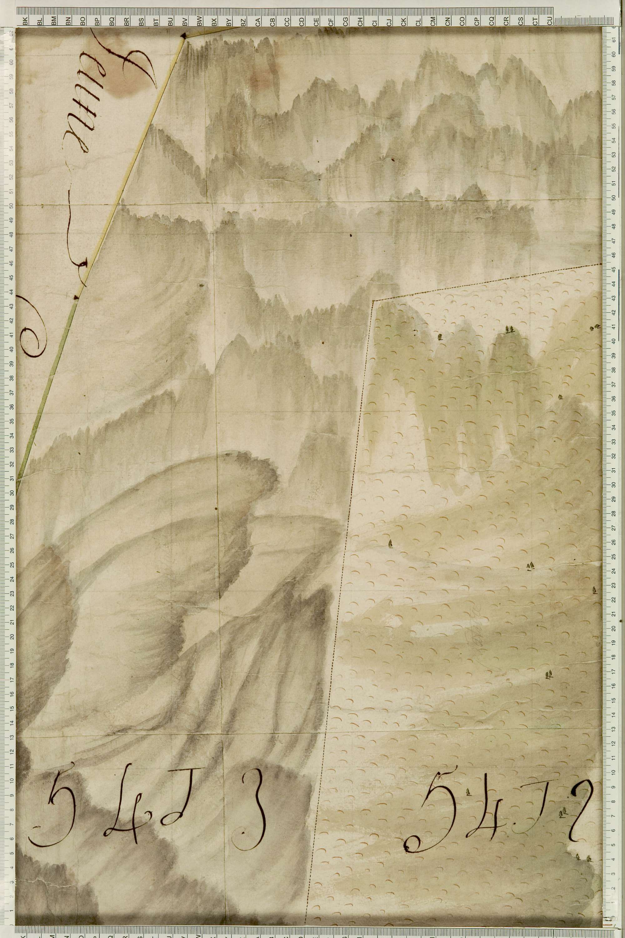 Montricher-Albanne - Copie de la mappe originale (plan cadastral) de la commune de Montricher. Signée Cocelli, directeur de la péréquation générale.