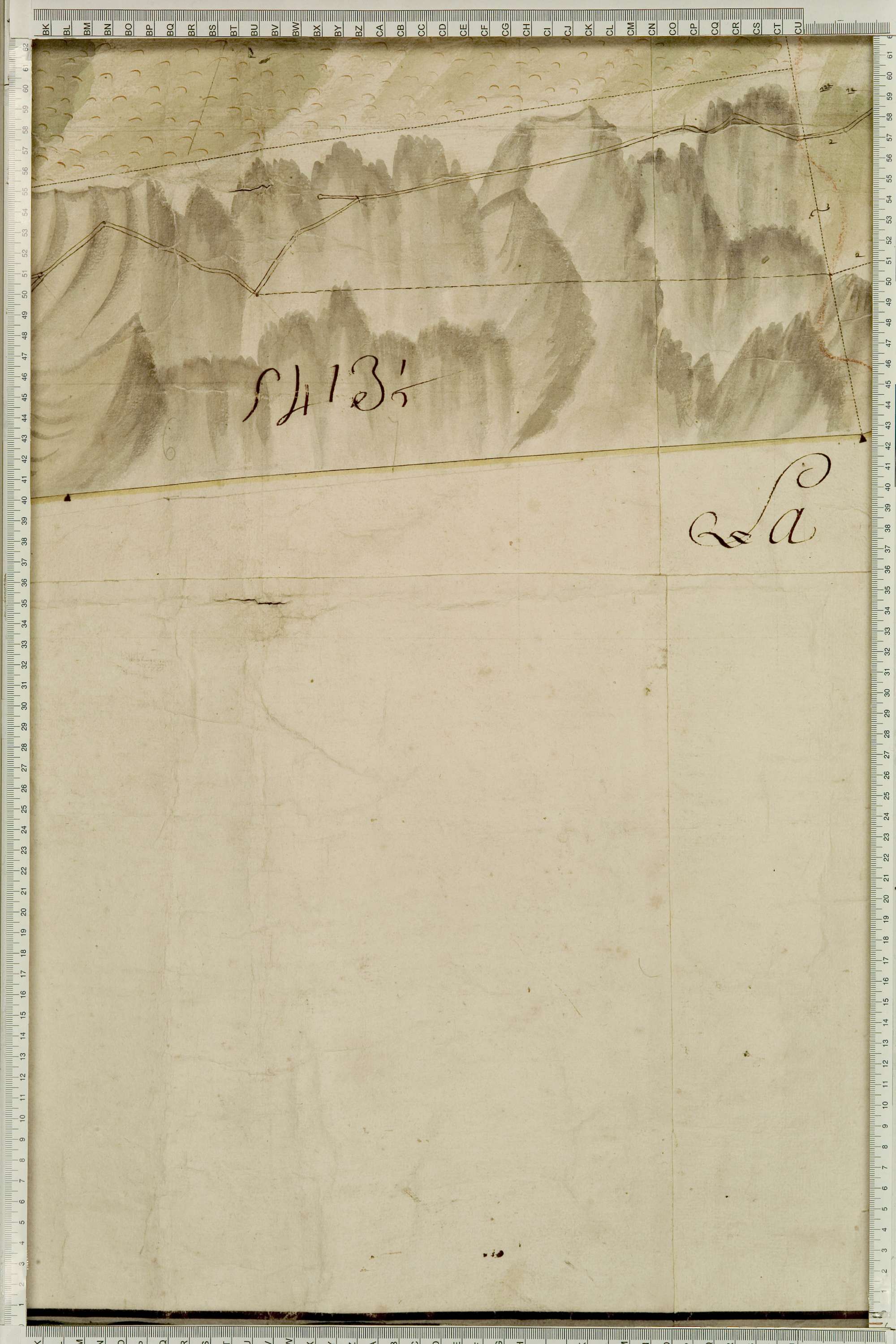 Montricher-Albanne - Copie de la mappe originale (plan cadastral) de la commune de Montricher. Signée Cocelli, directeur de la péréquation générale.
