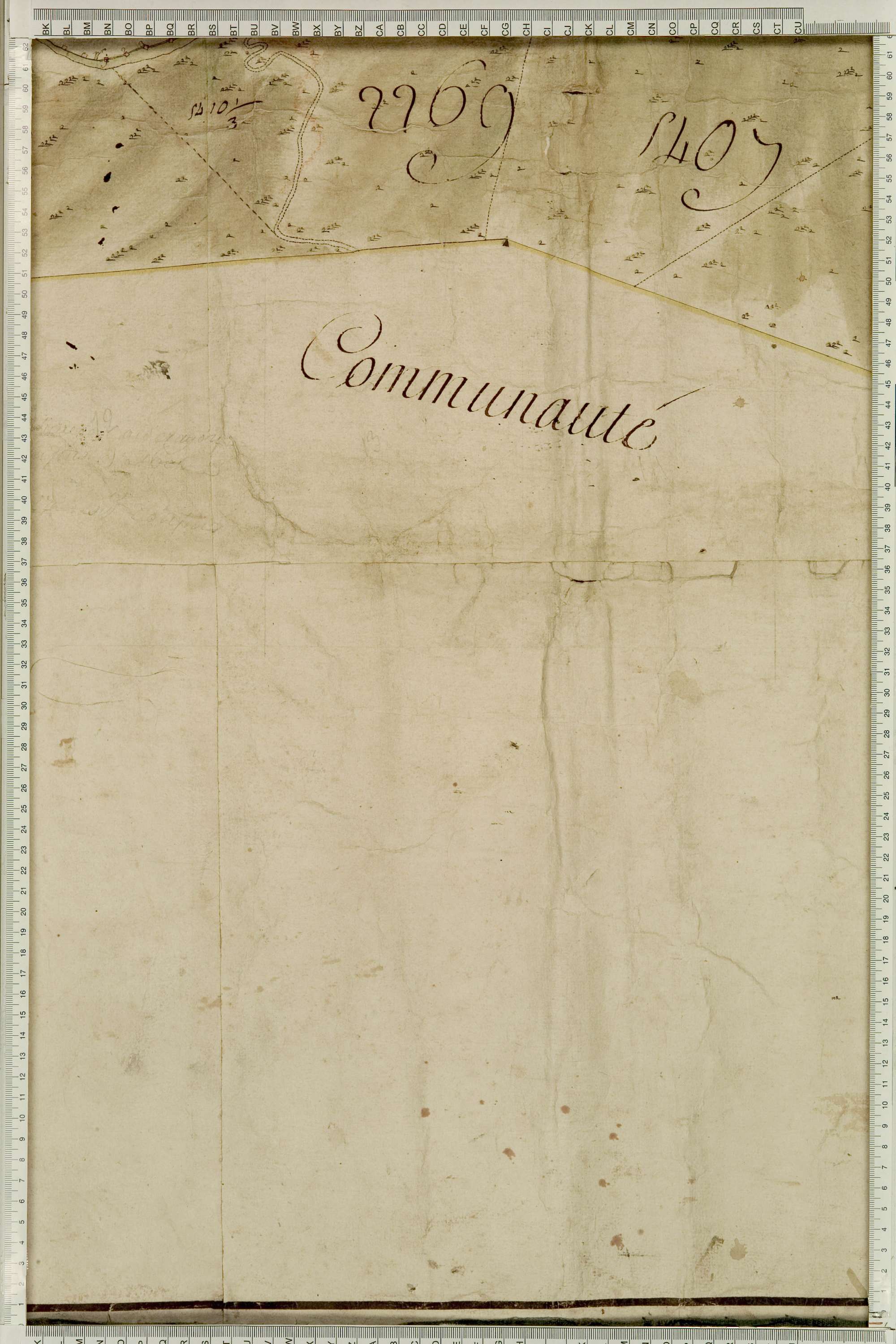 Montricher-Albanne - Copie de la mappe originale (plan cadastral) de la commune de Montricher. Signée Cocelli, directeur de la péréquation générale.
