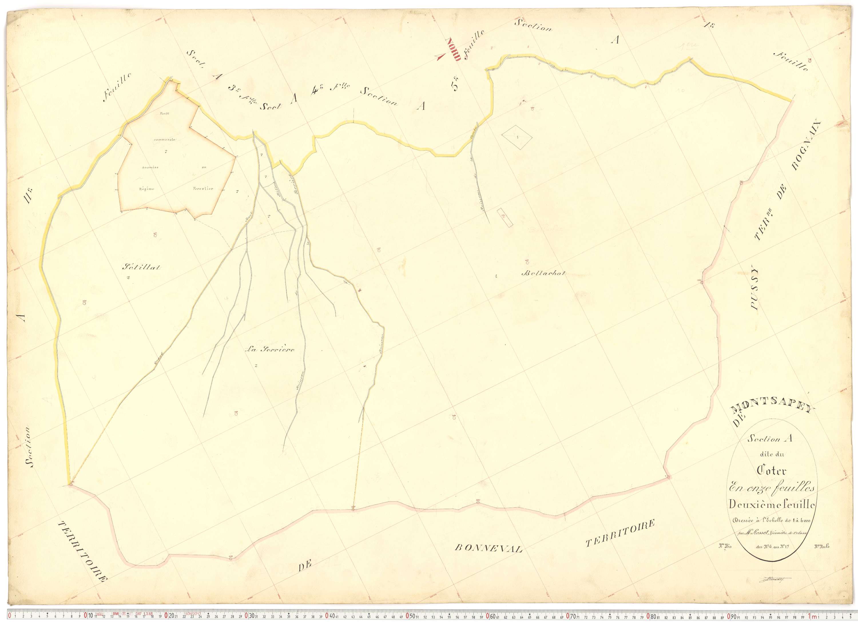Montsapey - Plans cadastraux du premier cadastre français.