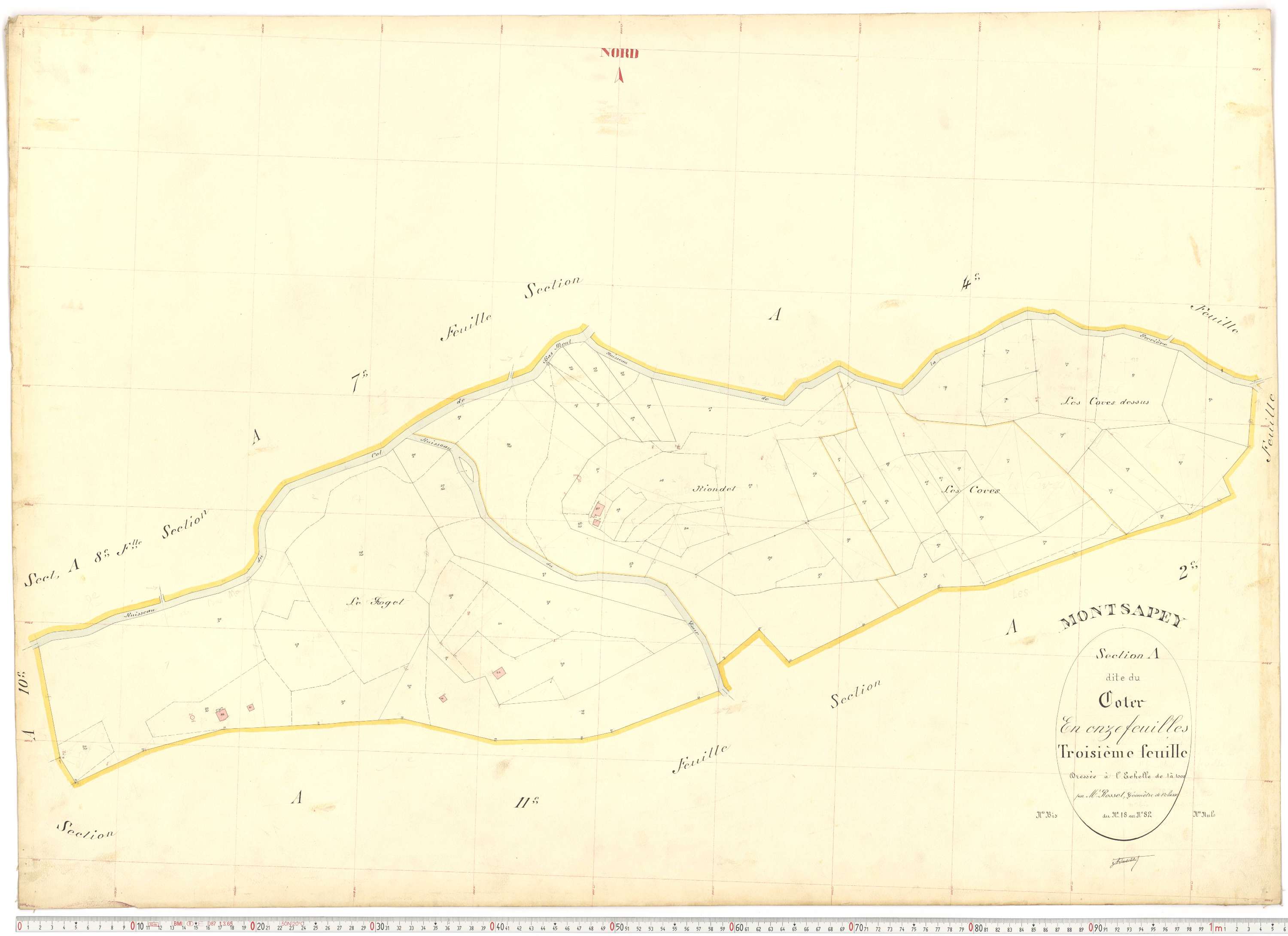 Montsapey - Plans cadastraux du premier cadastre français.