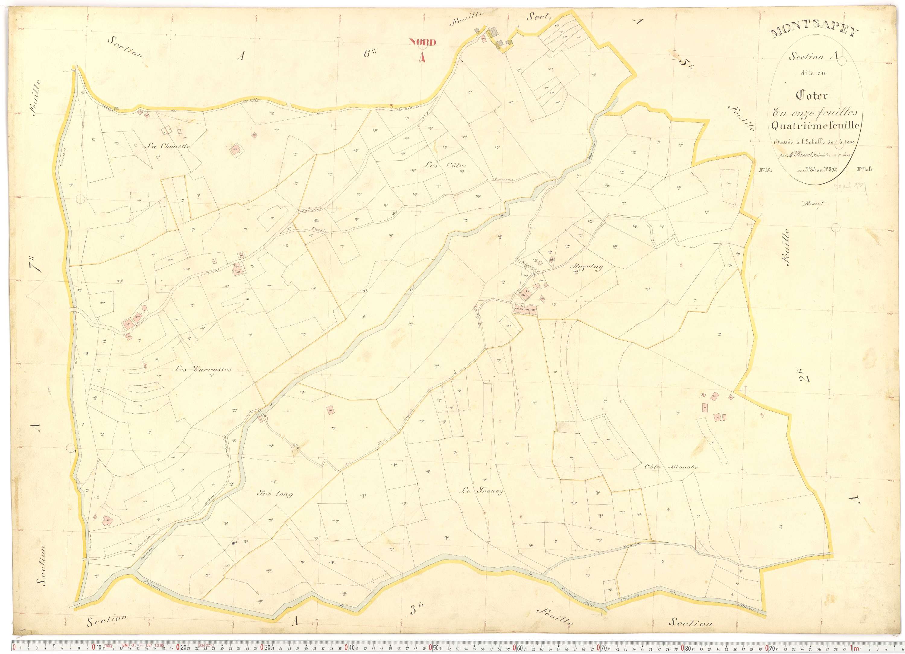 Montsapey - Plans cadastraux du premier cadastre français.