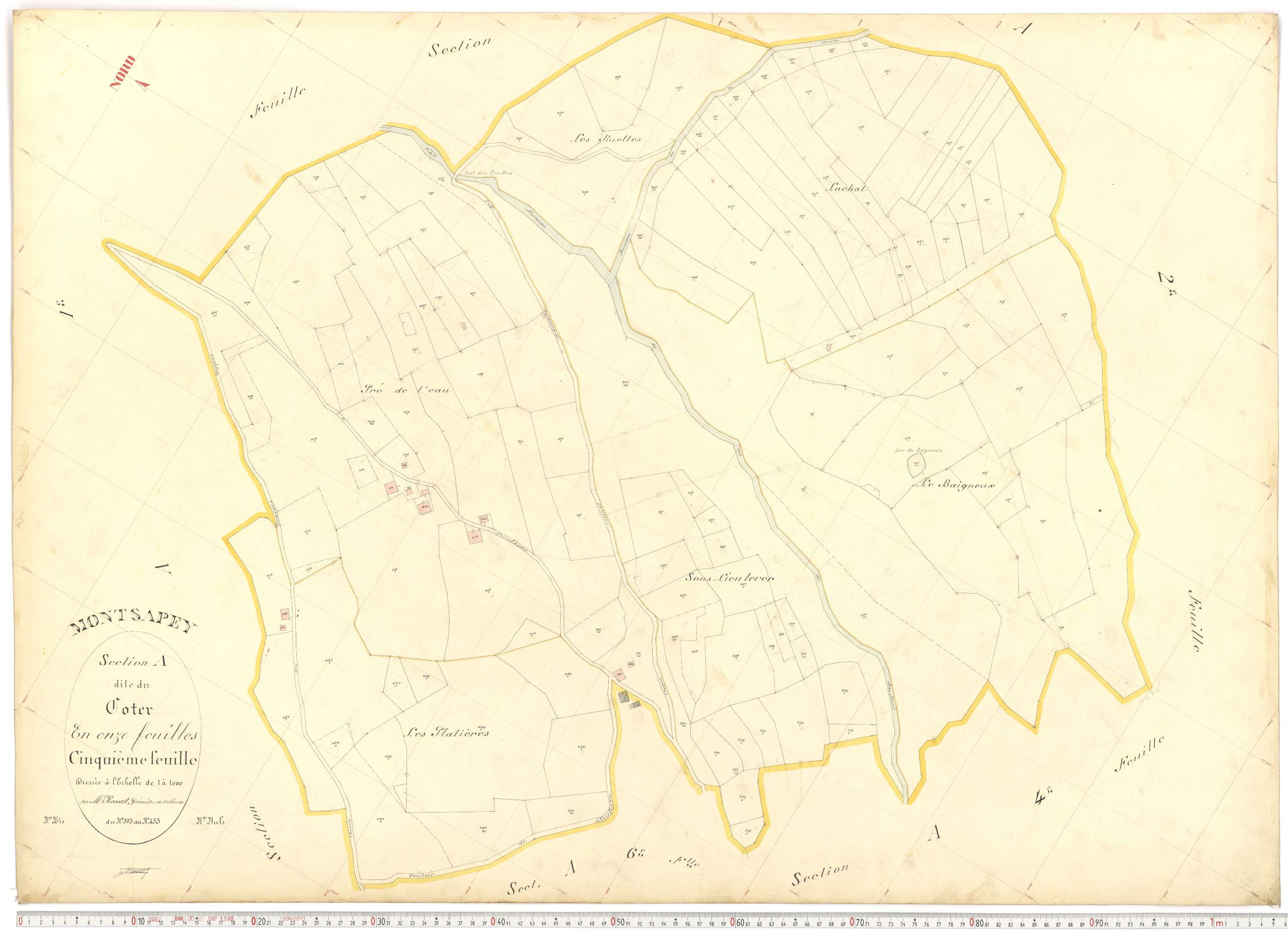Montsapey - Plans cadastraux du premier cadastre français.