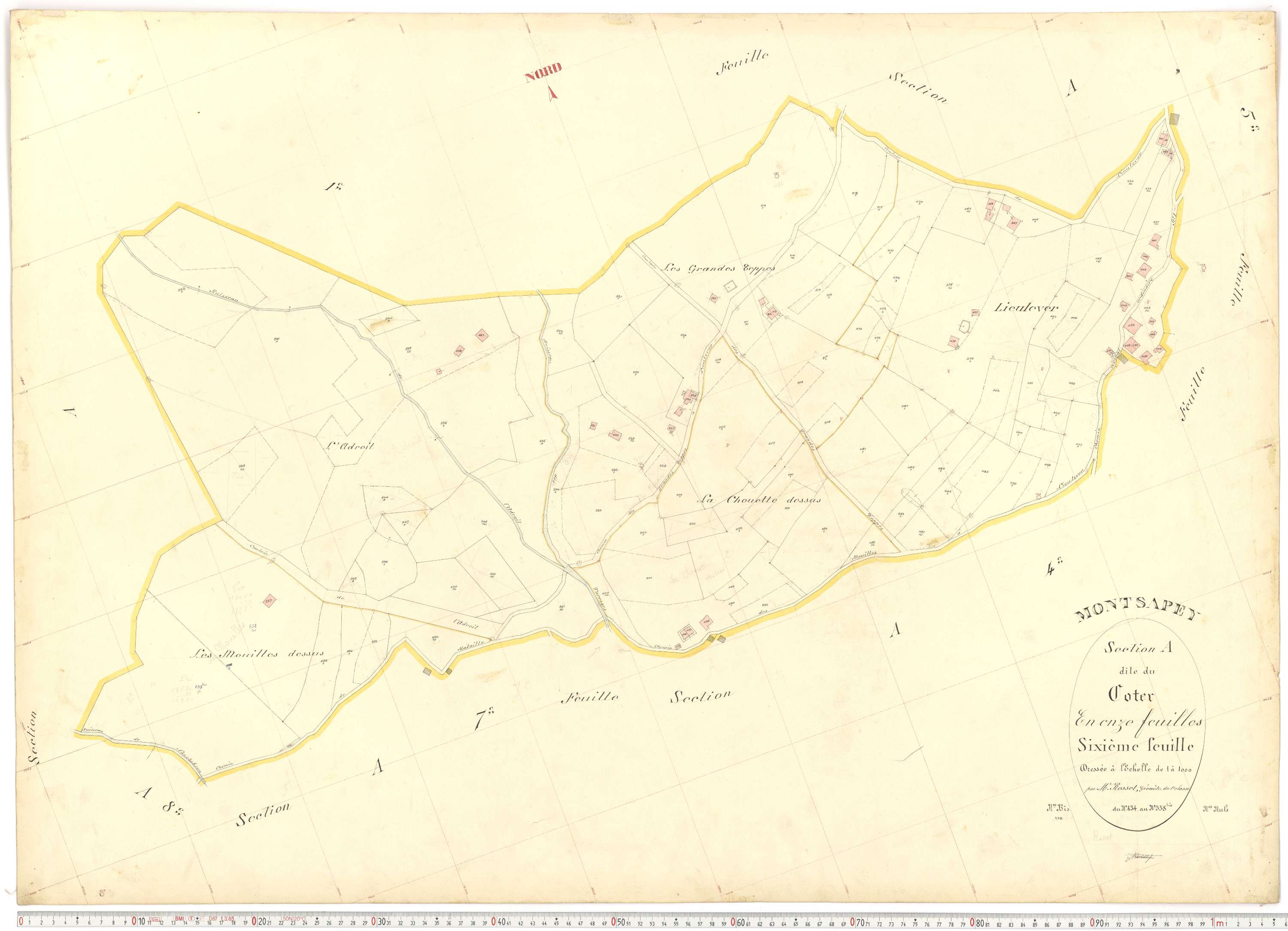 Montsapey - Plans cadastraux du premier cadastre français.