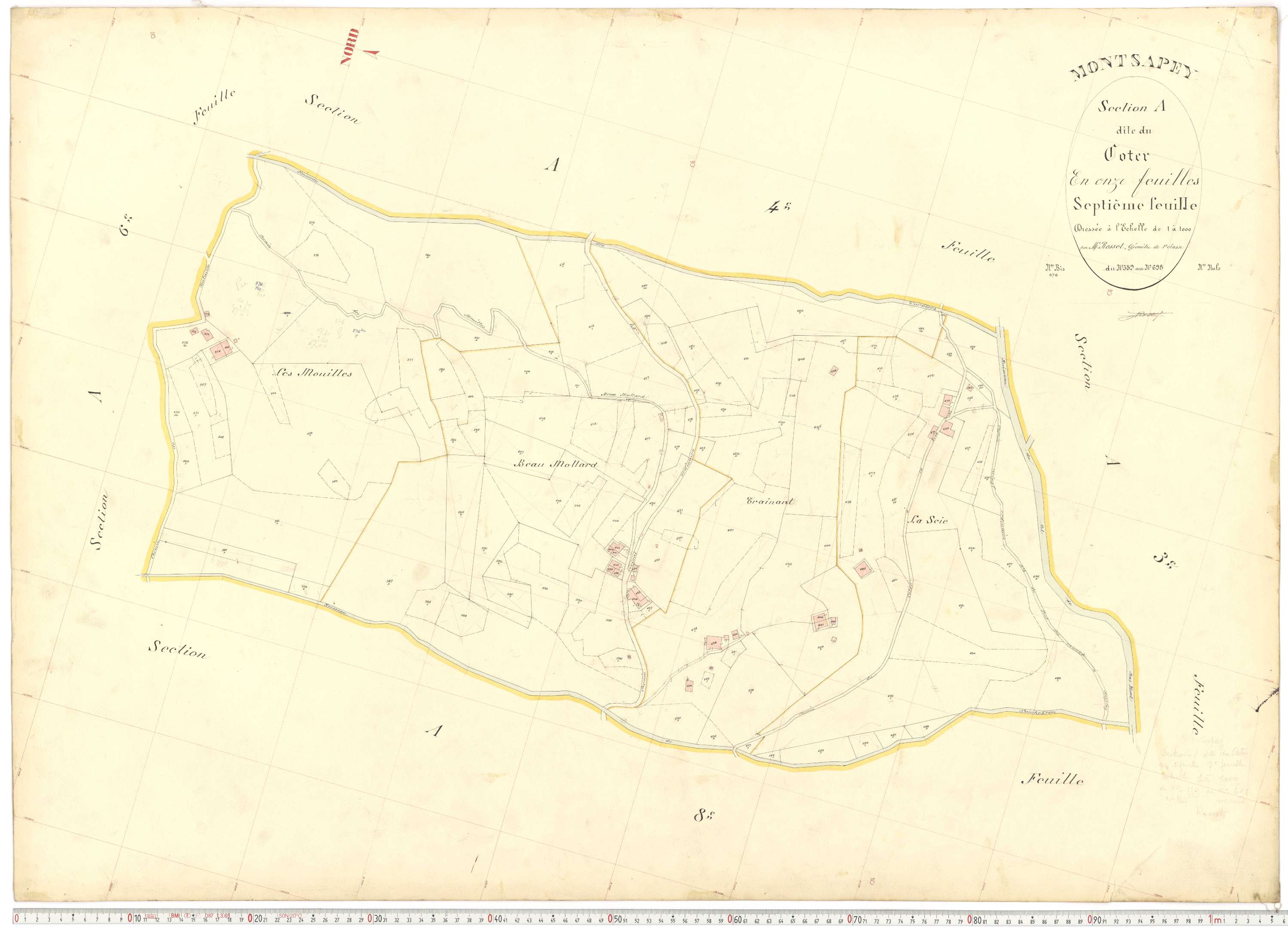 Montsapey - Plans cadastraux du premier cadastre français.
