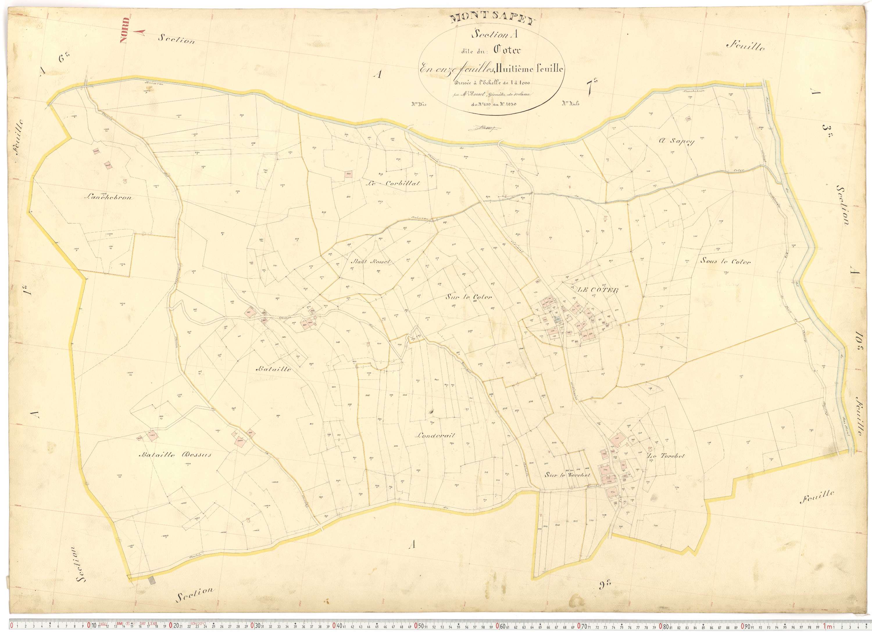Montsapey - Plans cadastraux du premier cadastre français.