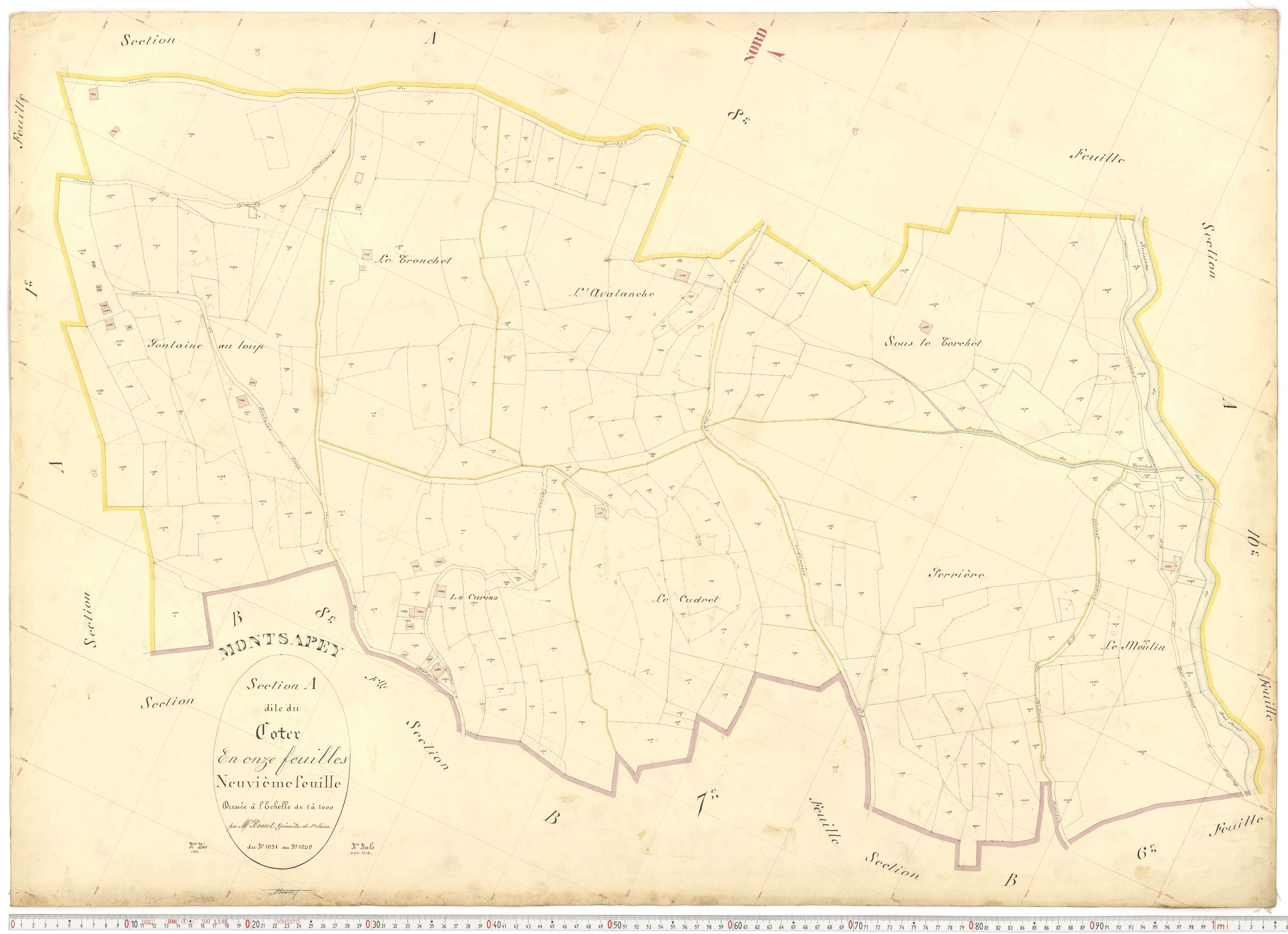 Montsapey - Plans cadastraux du premier cadastre français.