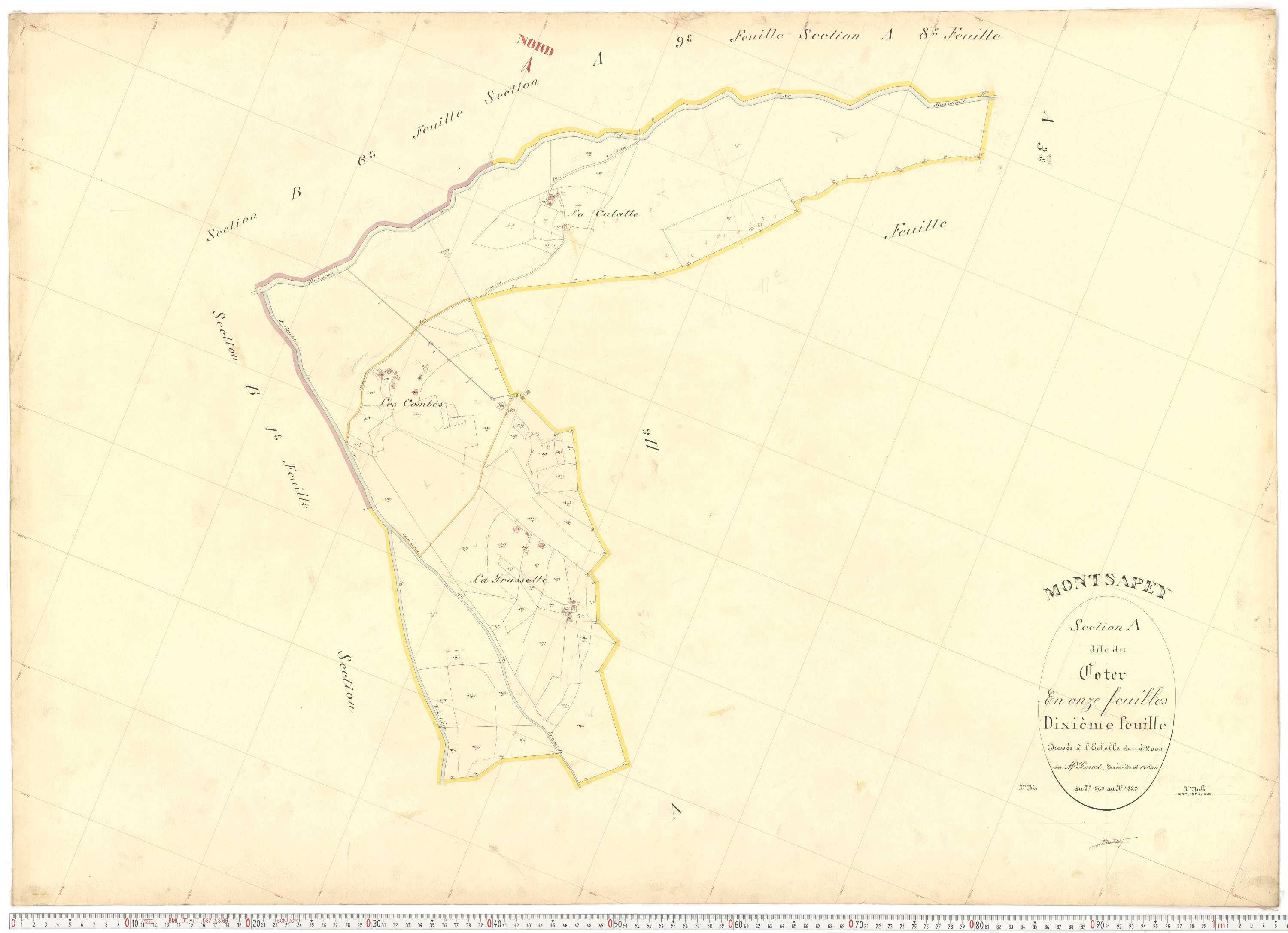 Montsapey - Plans cadastraux du premier cadastre français.