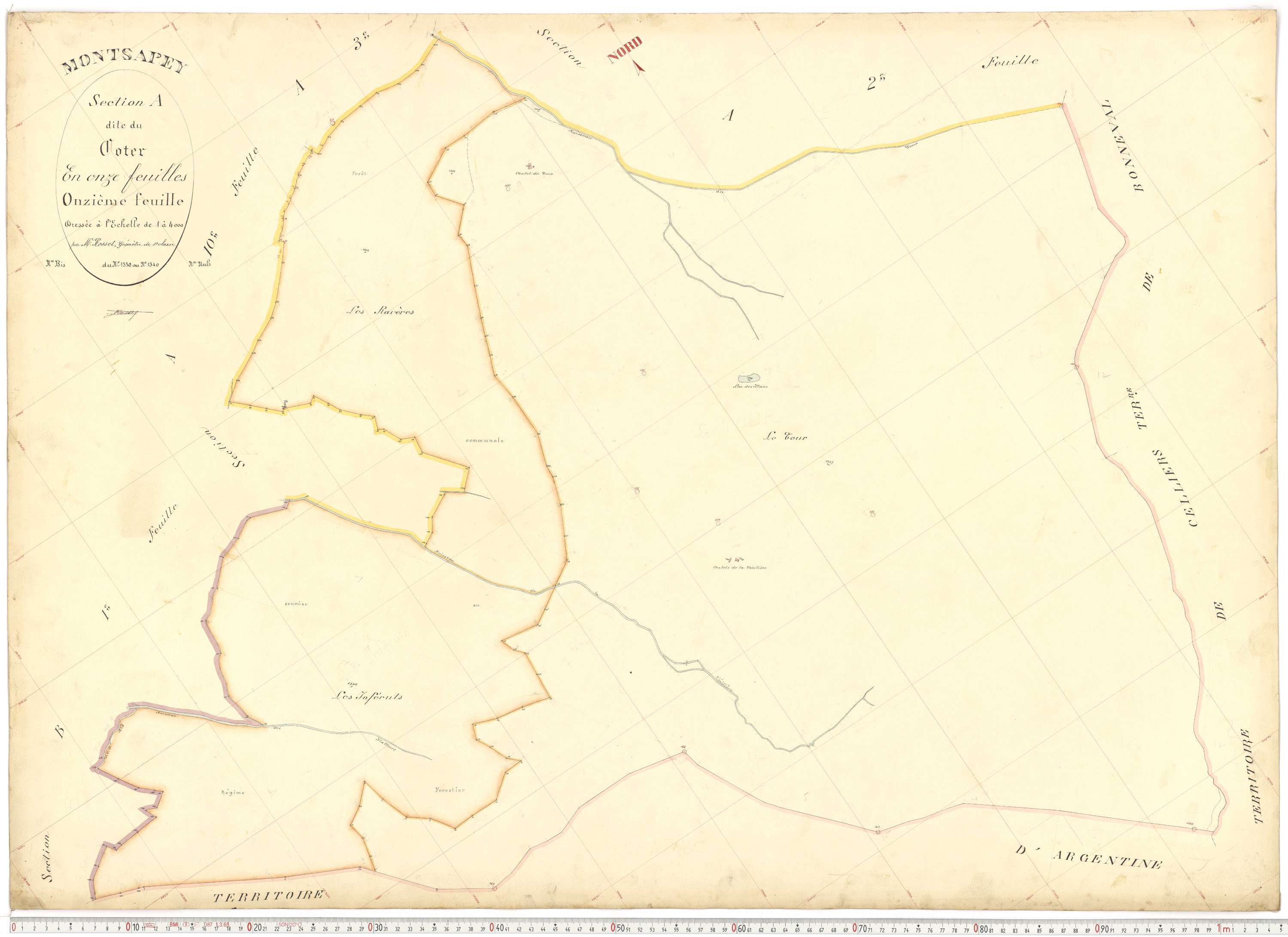 Montsapey - Plans cadastraux du premier cadastre français.