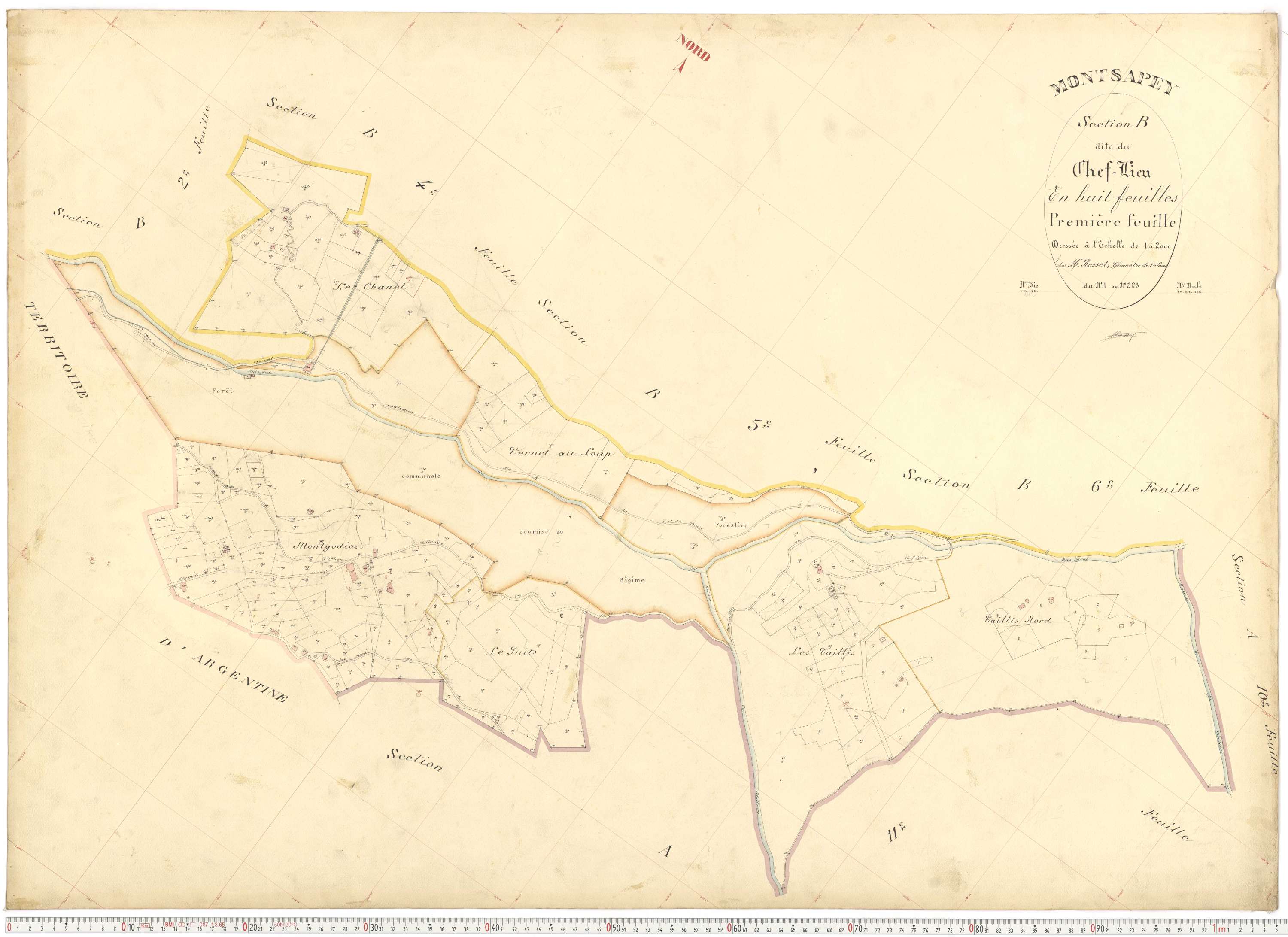 Montsapey - Plans cadastraux du premier cadastre français.