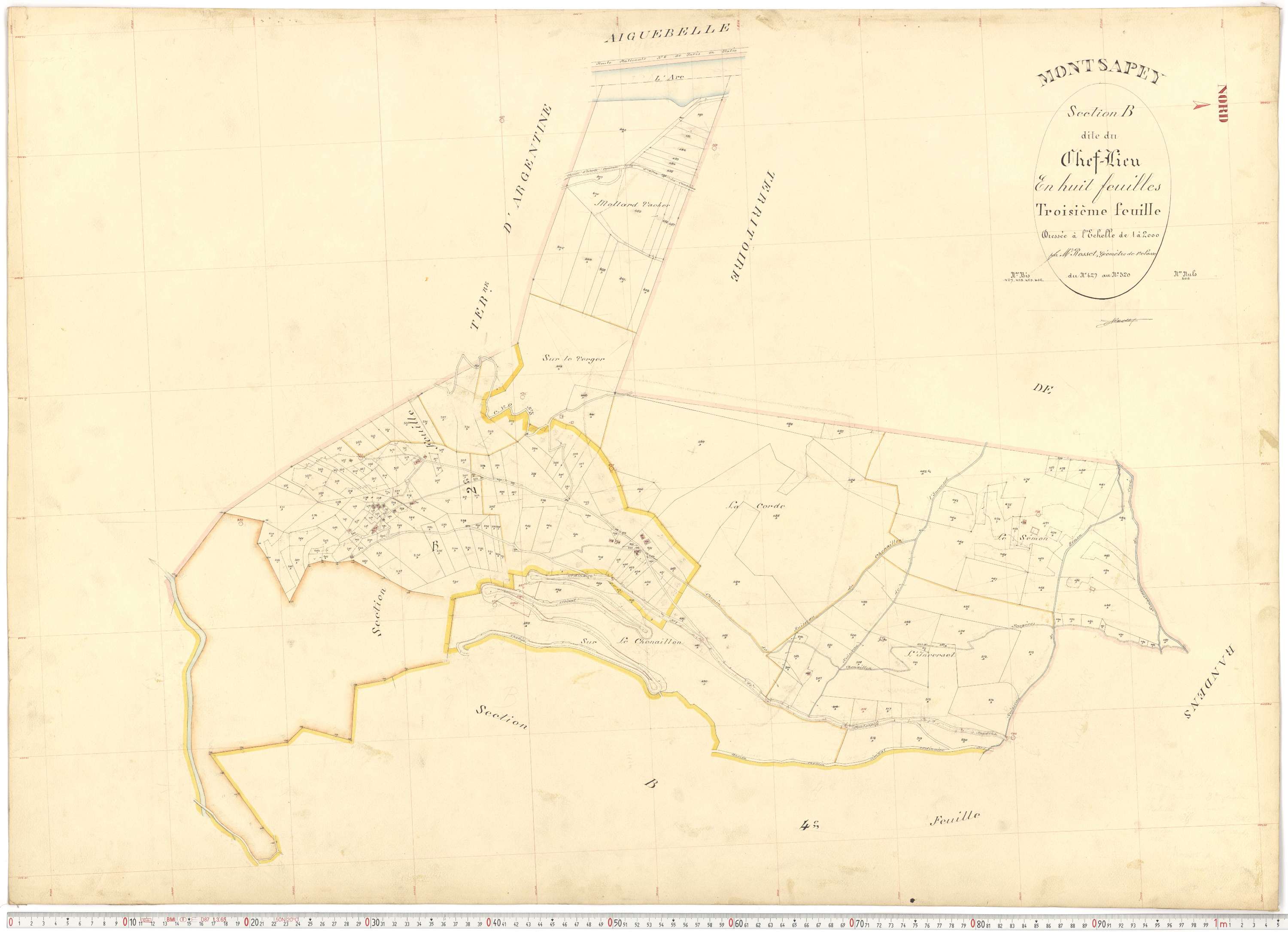 Montsapey - Plans cadastraux du premier cadastre français.